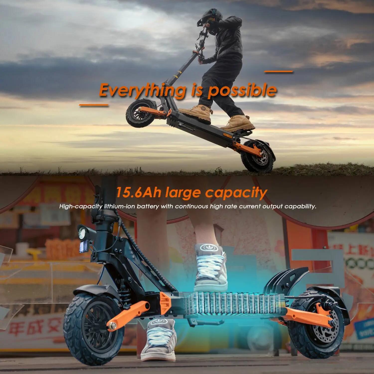 Patinete eléctrico plegable KuKirin G2 Pro ABE 500W 9" Tubeless 48V15.6AH 6/12