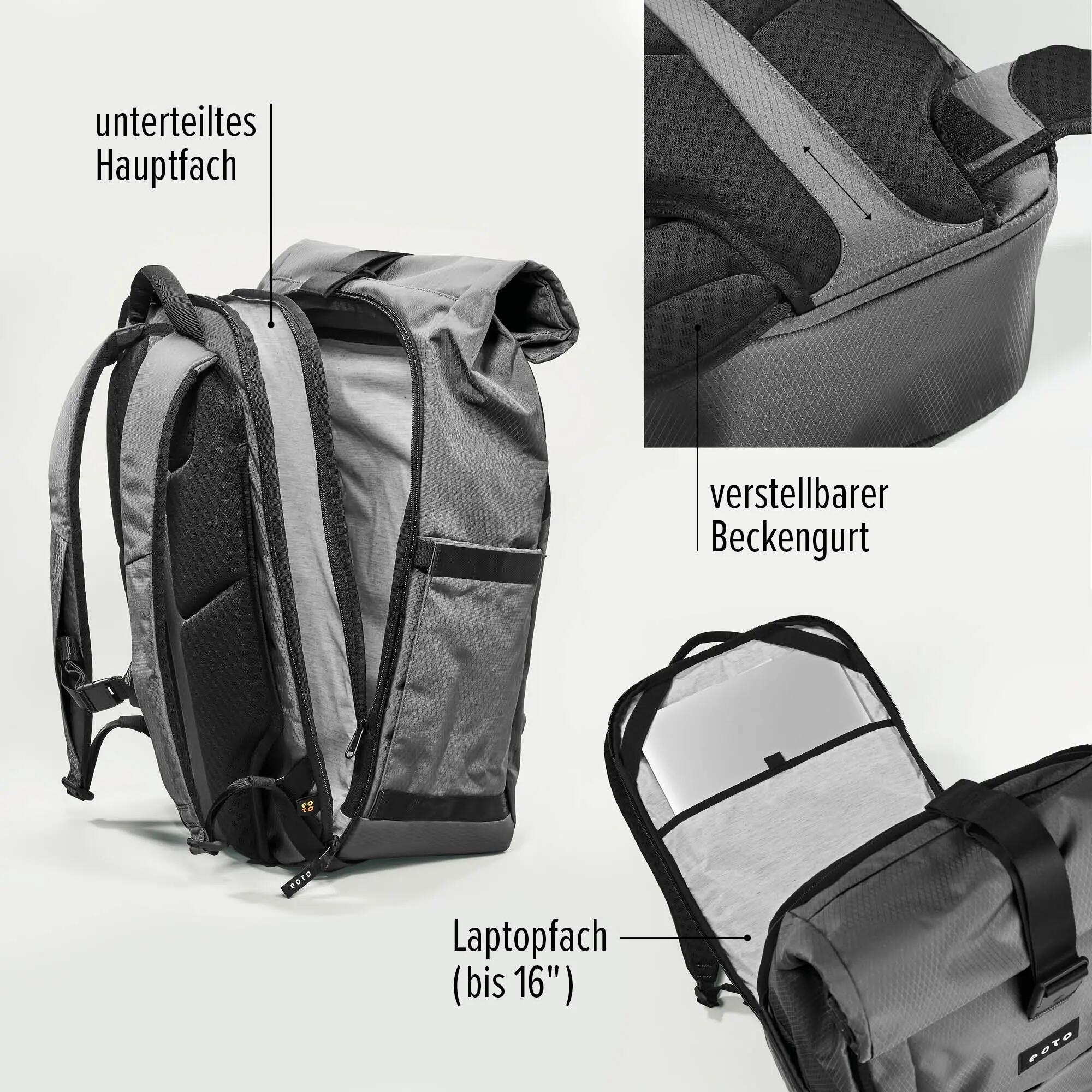 EOTO Rucksack TALL41, Roll Top, ergonomisch, nachhaltig, 41 L 9/9