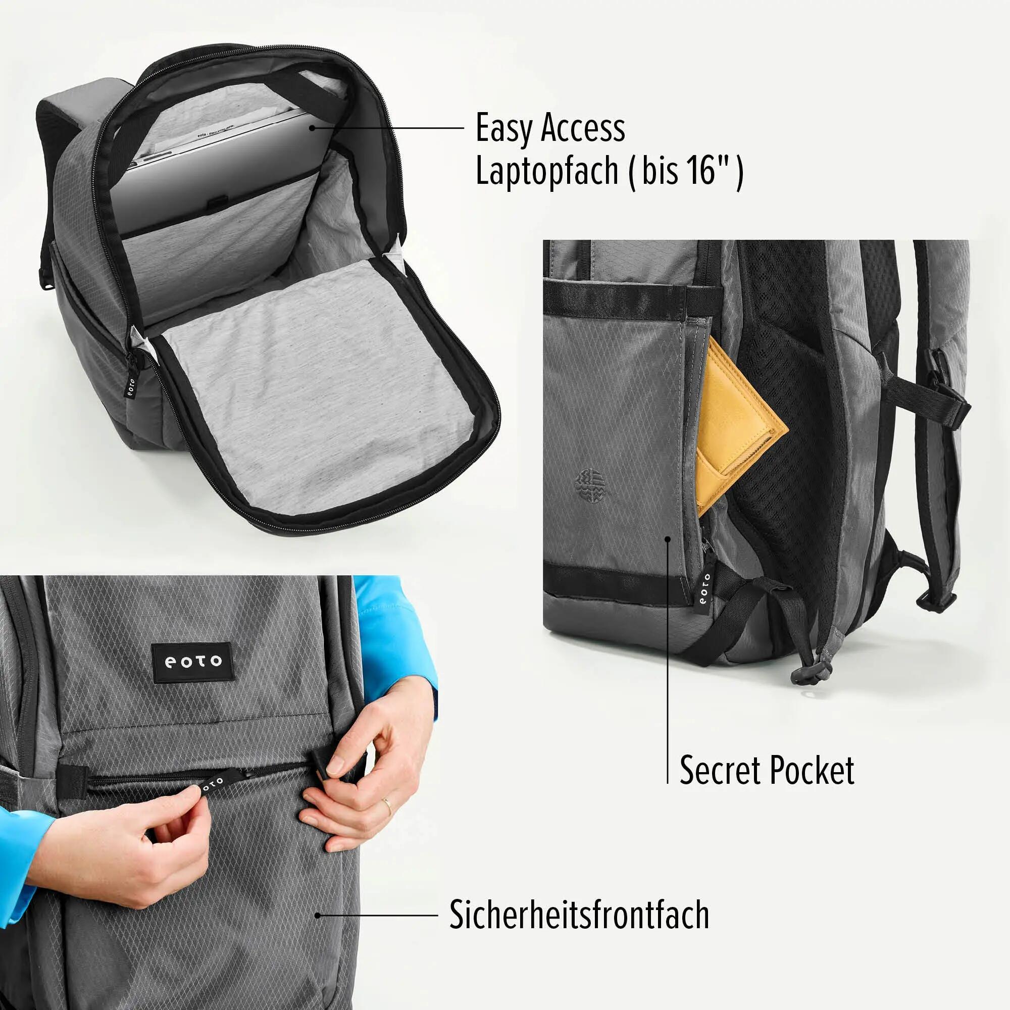 EOTO Rucksack EASY27, Daypack, ergonomisch, nachhaltig, 27 L 8/8