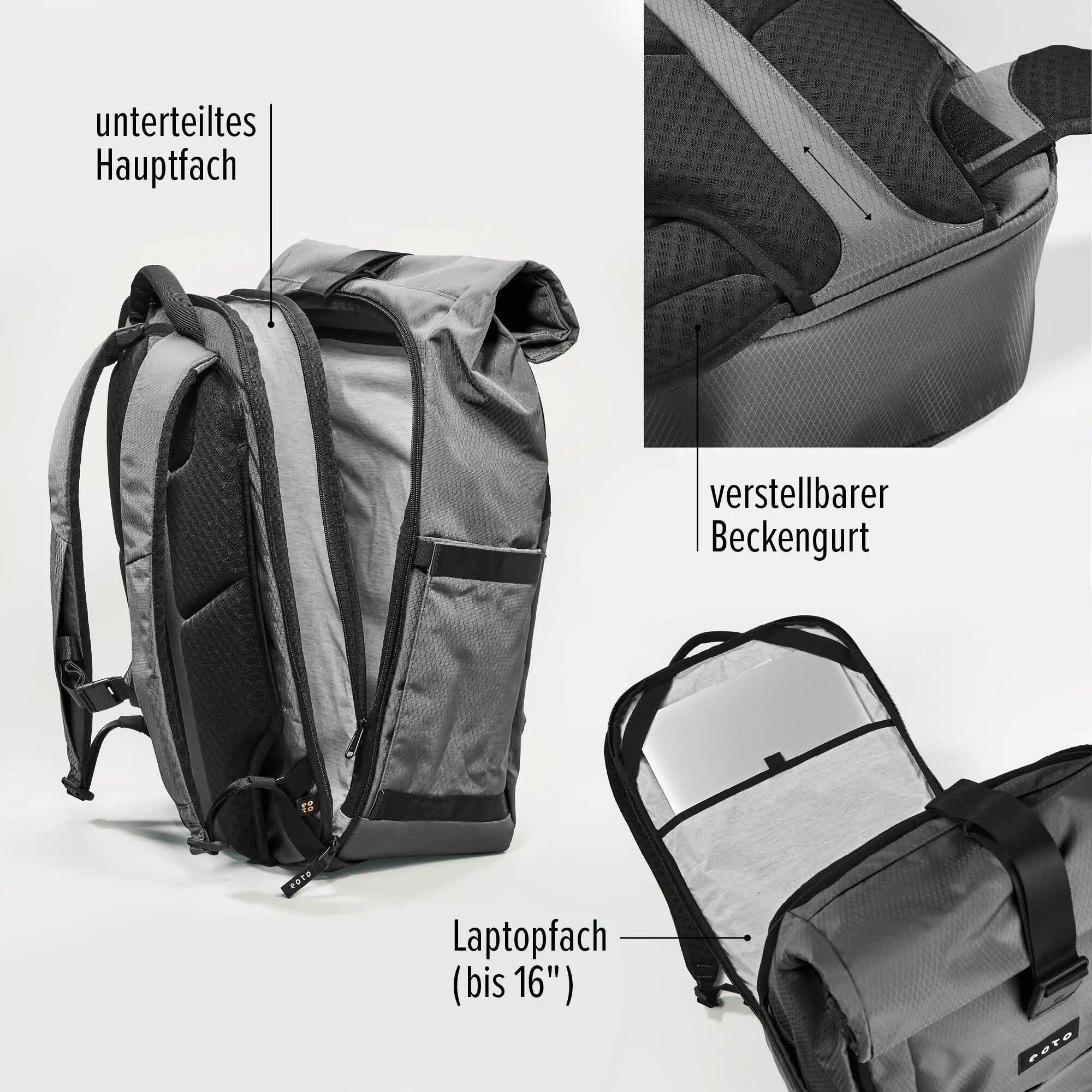 EOTO Rucksack TALL41, Roll Top, ergonomisch, nachhaltig, 41 L 9/9