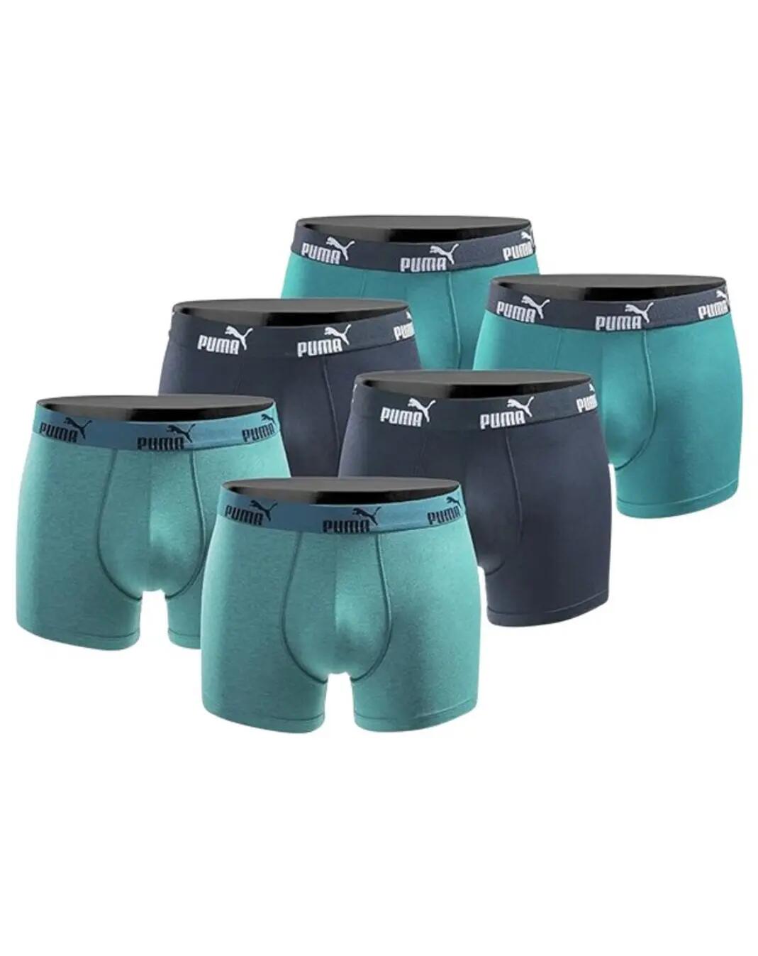 PUMA Puma Herren Boxershorts 6er Pack ocean depths 9/12