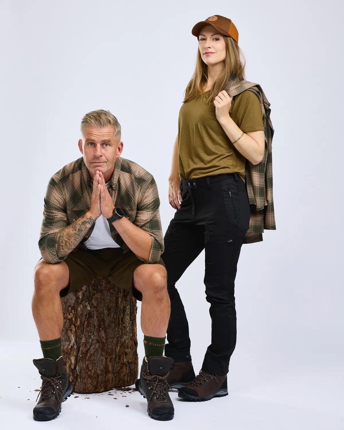 Pinewood Finnveden Forest Flannel Shirt Herren (Olive/D.Green) Größe L 11/11