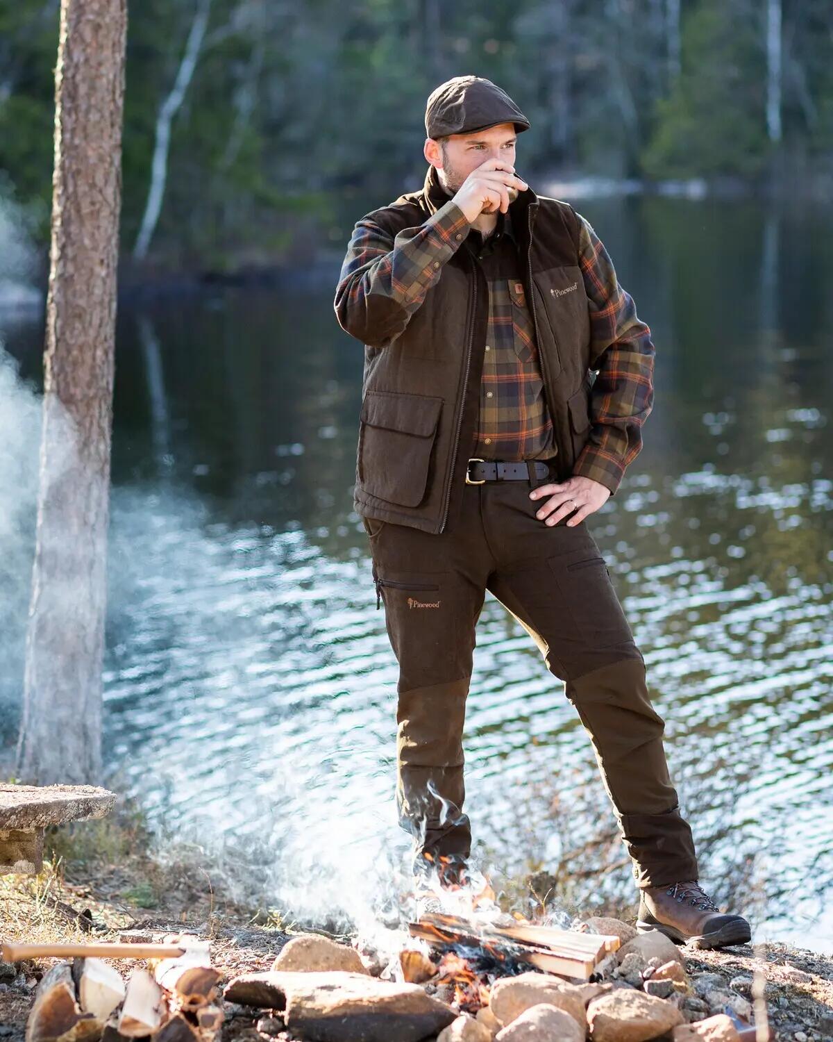 Pinewood Veste Abisko - Suède Marron (5883) 9/10
