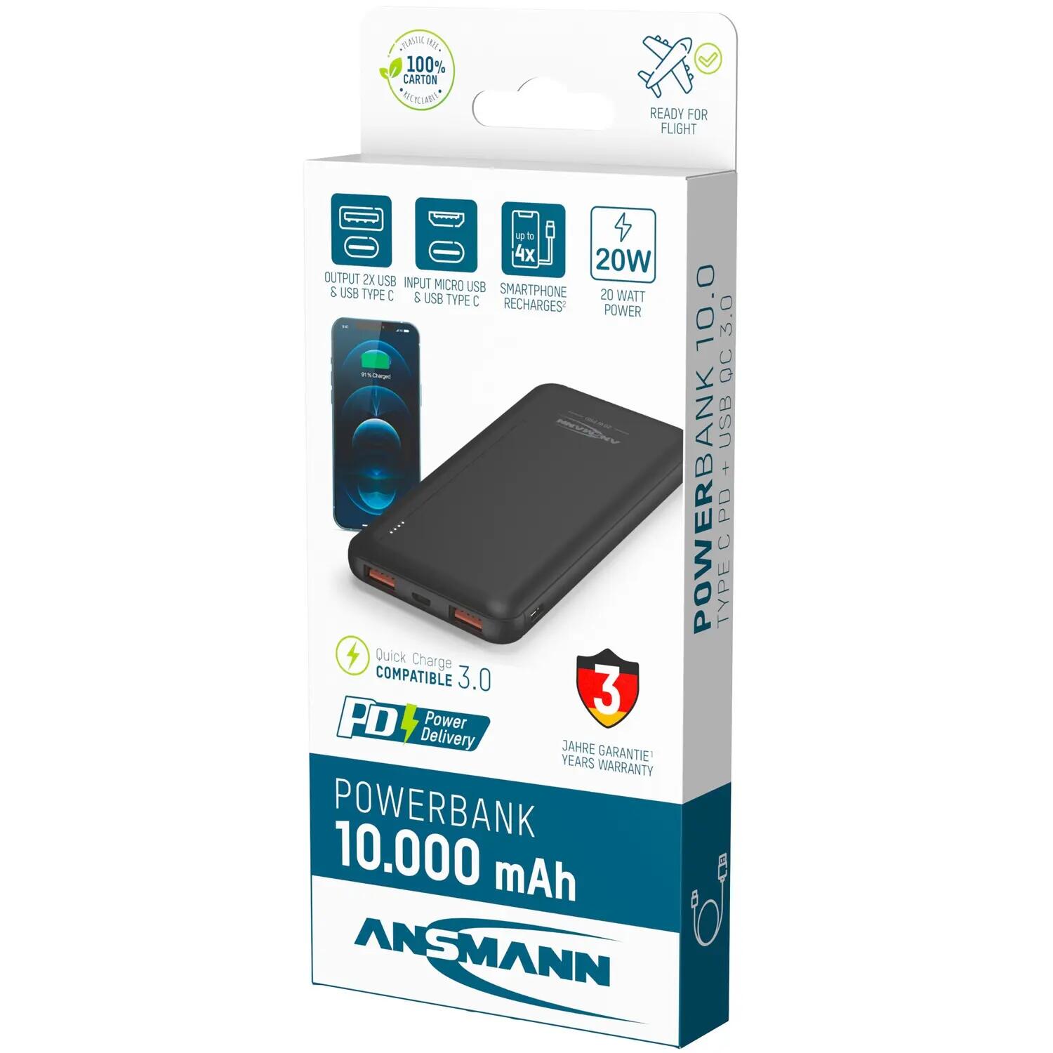 Powerbank 10000 mAh PB320PD 10/15
