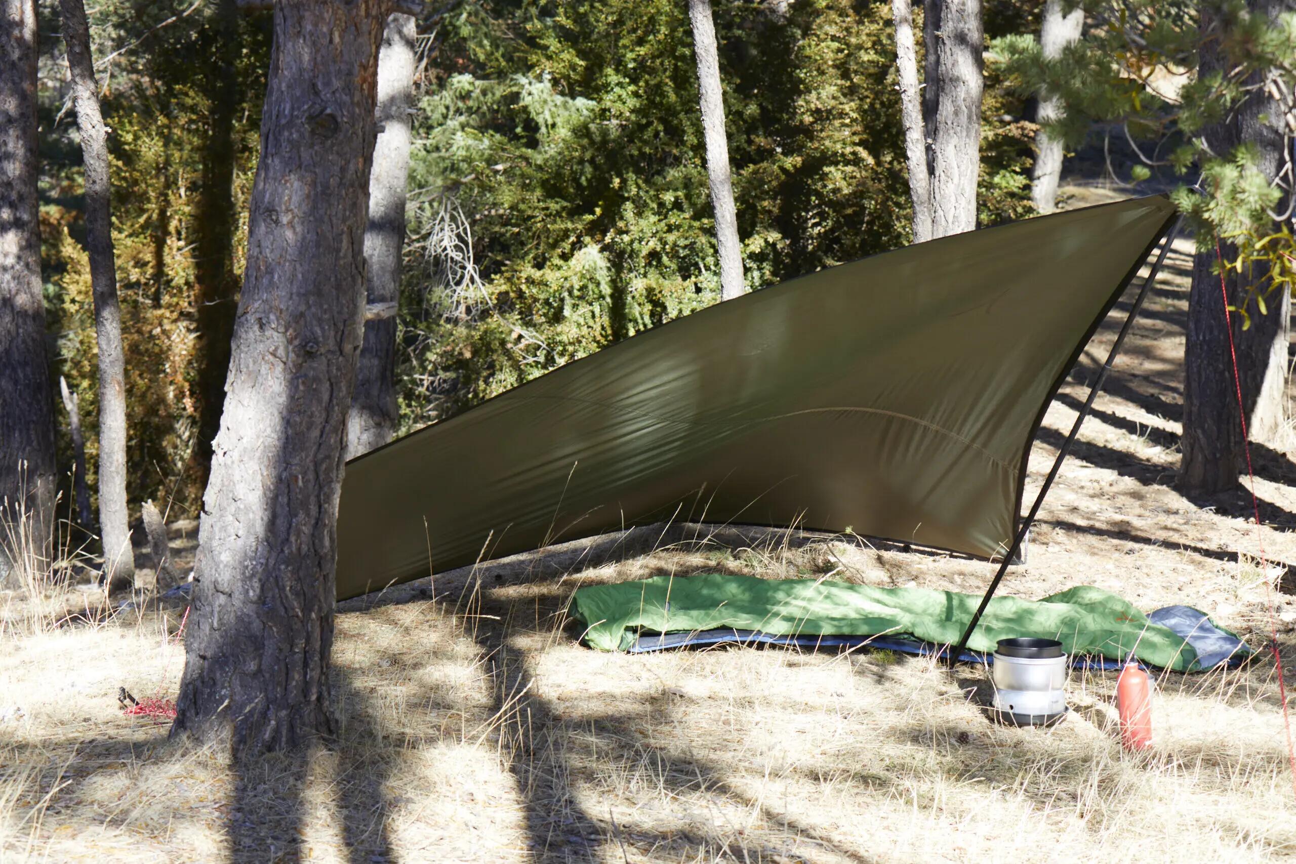 Tarp Zuni Ray Voile d'ombrage Camping Auvent UV50 Etanche 3x3,7m 9/10