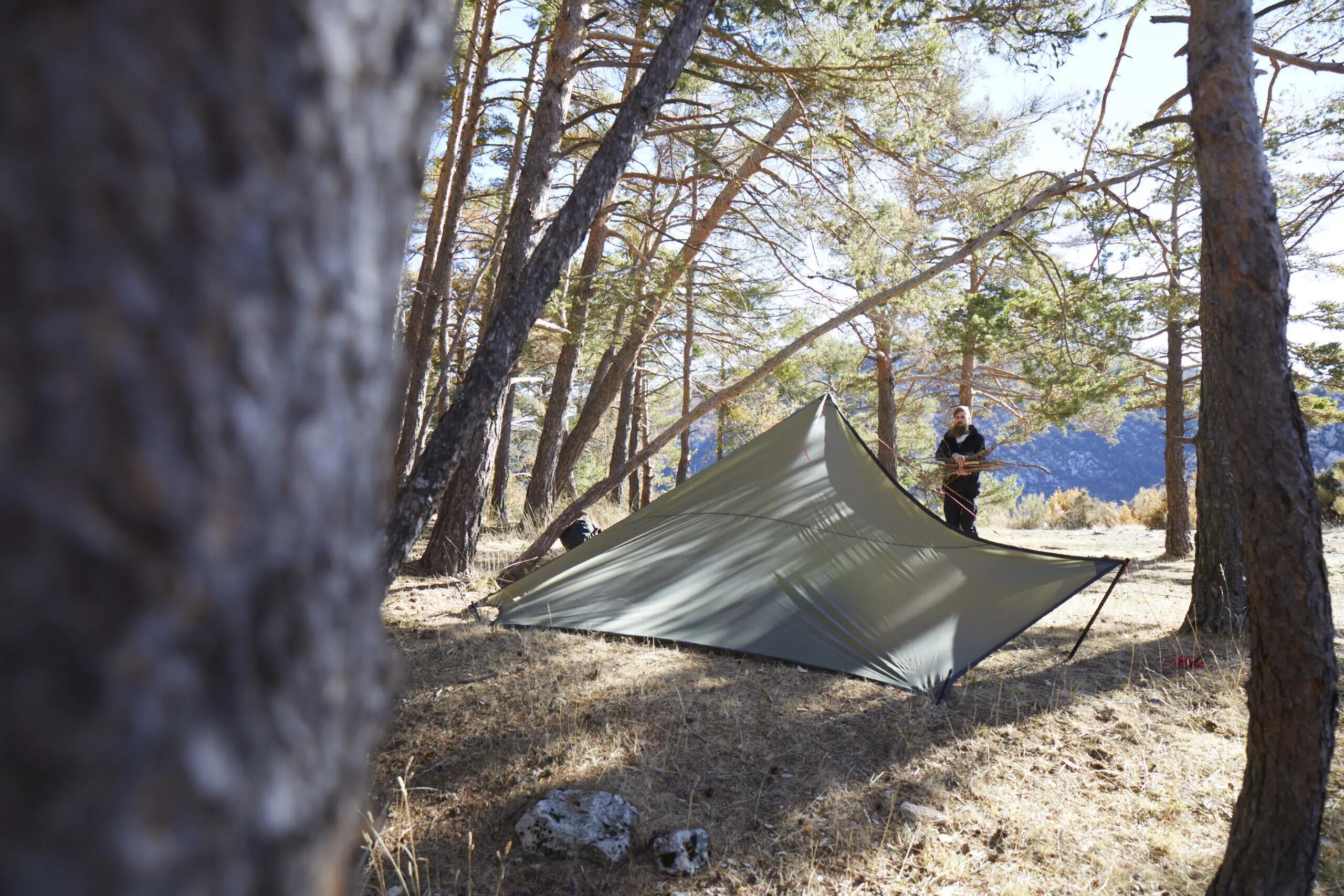 Tarp Zuni Ray Voile d'ombrage Camping Auvent UV50 Etanche 3x3,7m 8/10