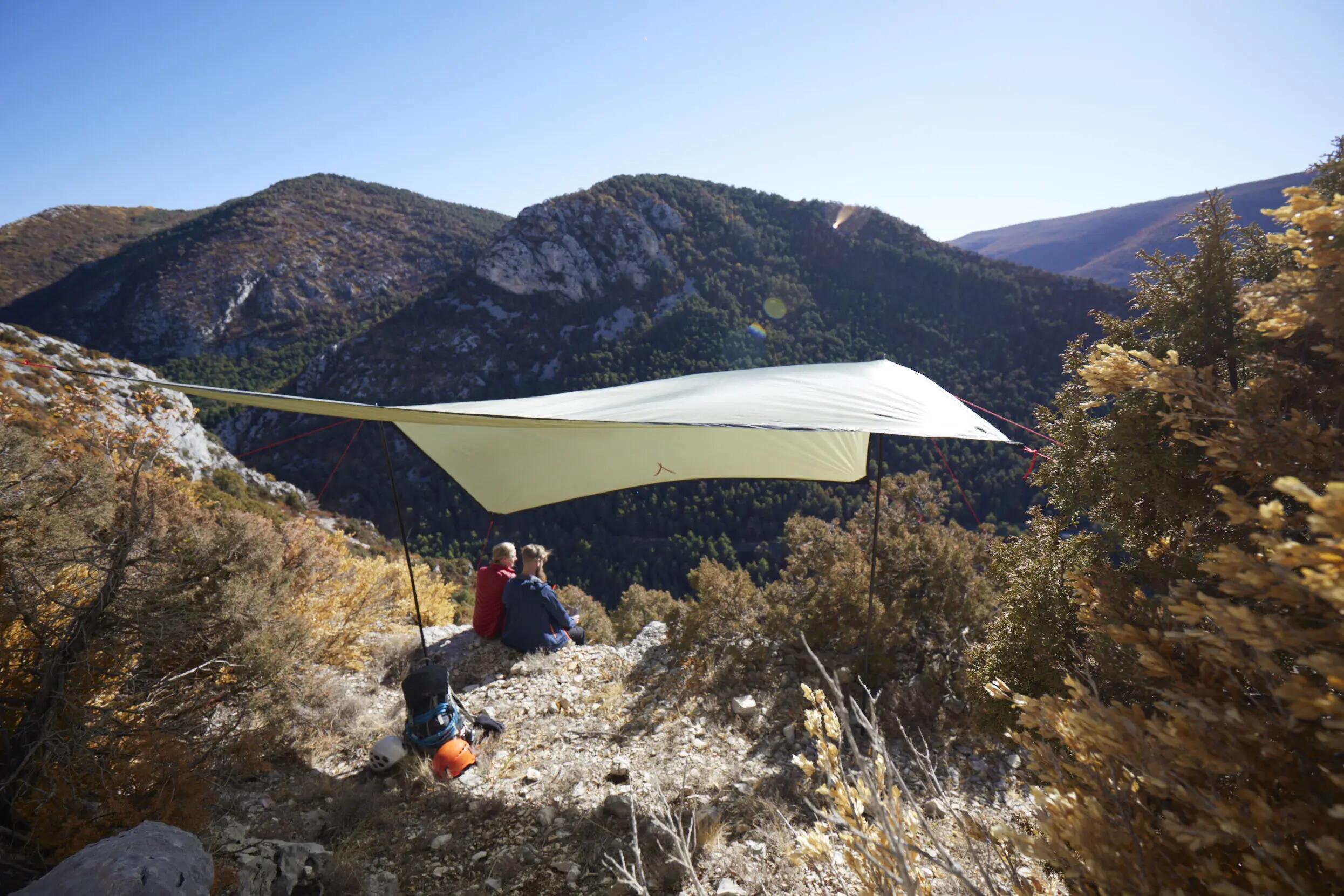 Tarp Zuni 4 Voile d'ombrage camping auvent bâche UV50 étanche 4m 9/10