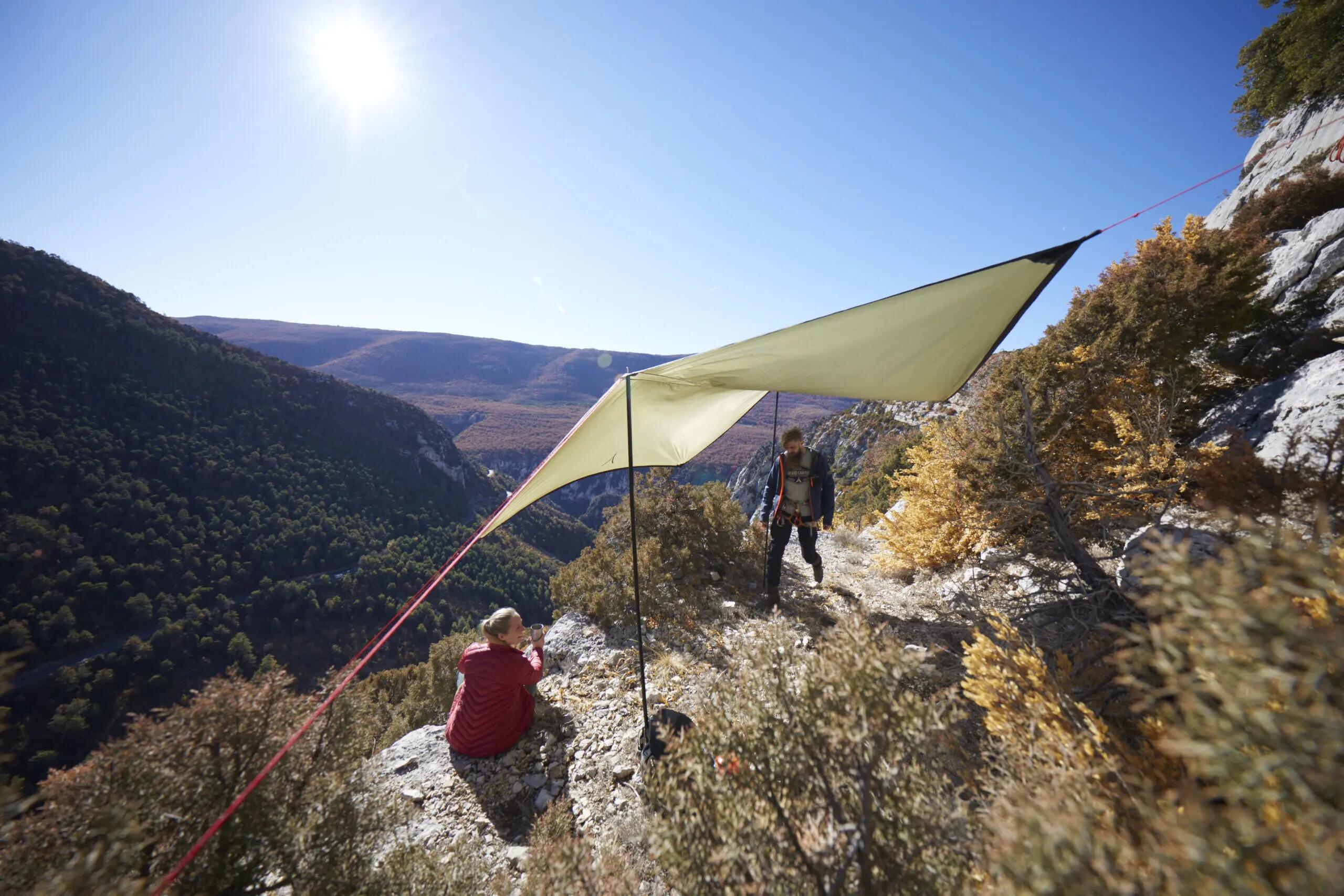 Tarp Zuni 4 Voile d'ombrage camping auvent bâche UV50 étanche 4m 9/10