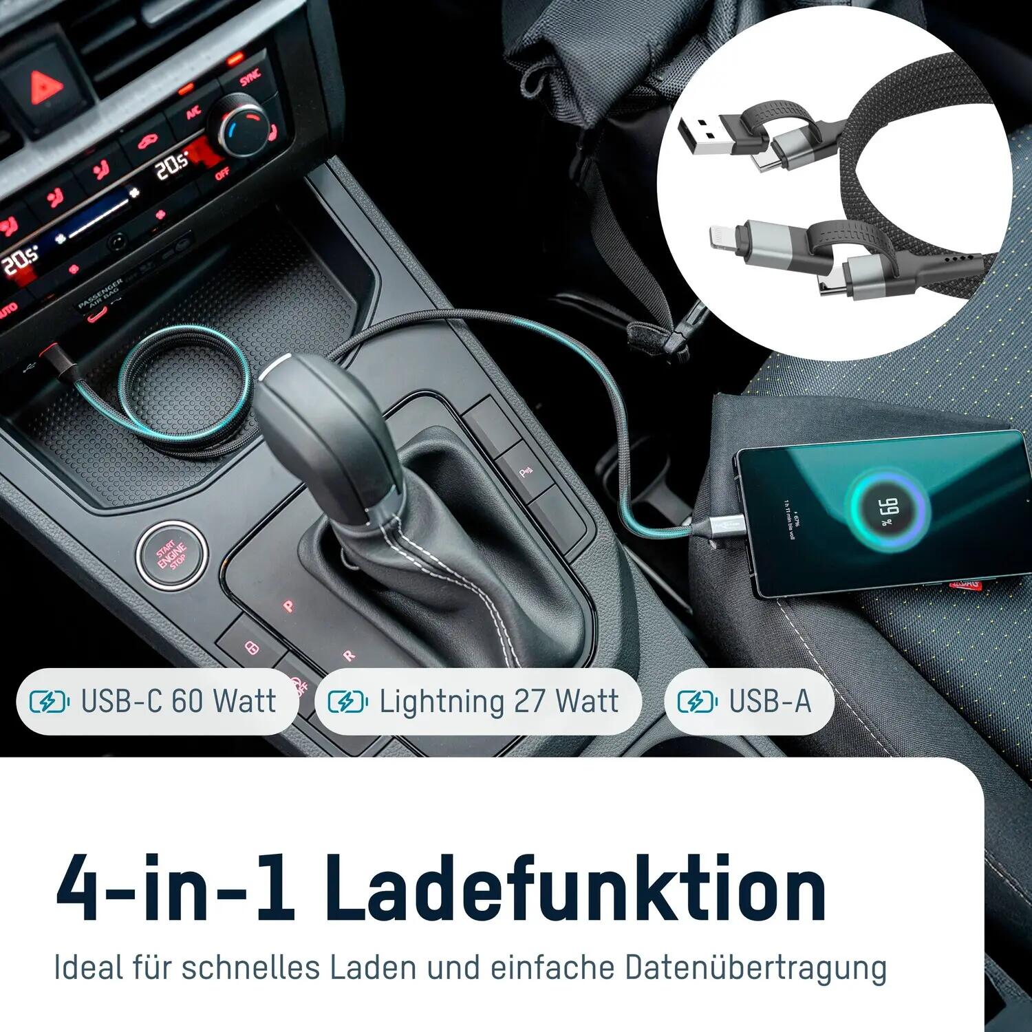 Ladekabel Magnetisches USB-A & USB-C 9/10