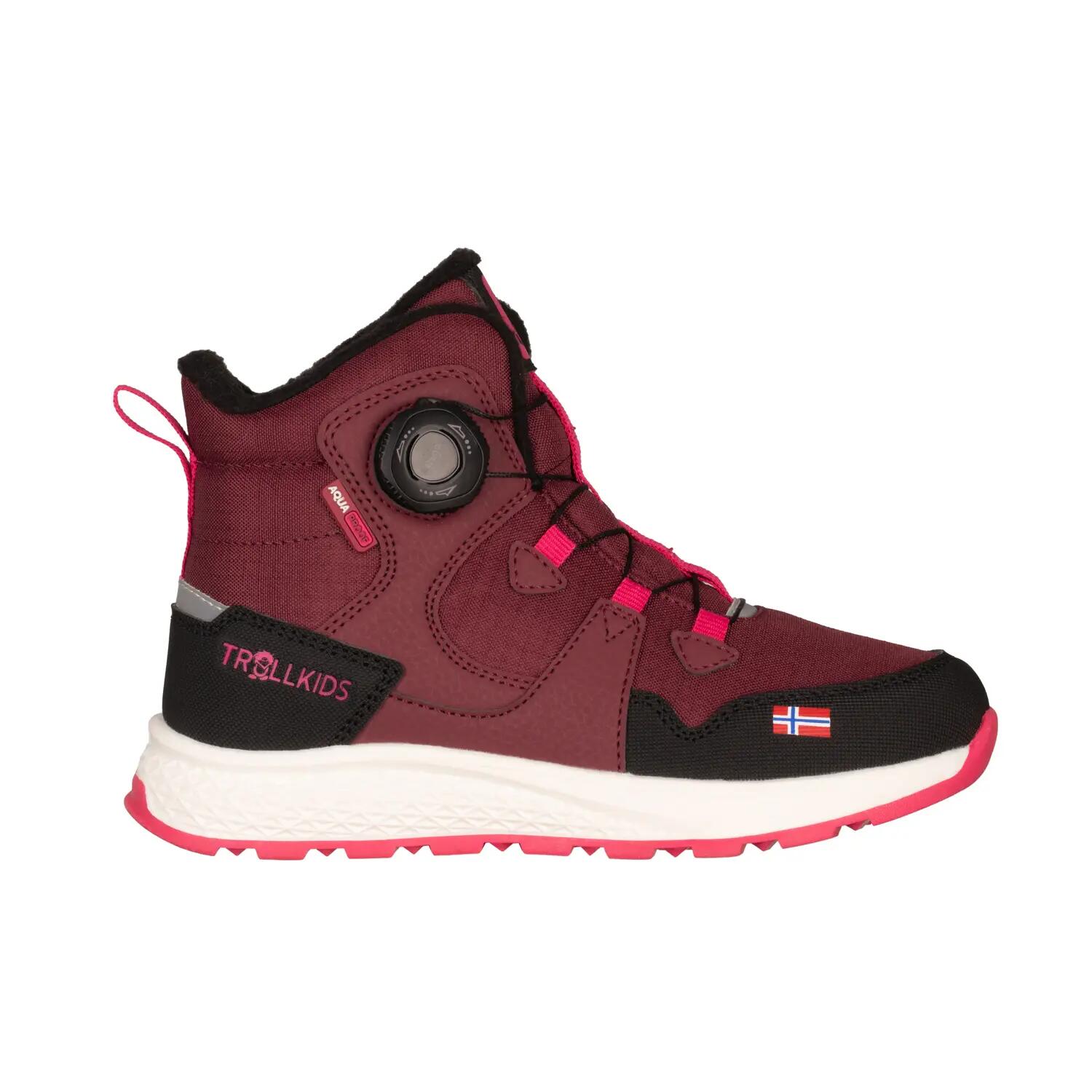 Kinder Winterschuhe Bergen Mid Cut Burgunderrot/Magenta 8/8