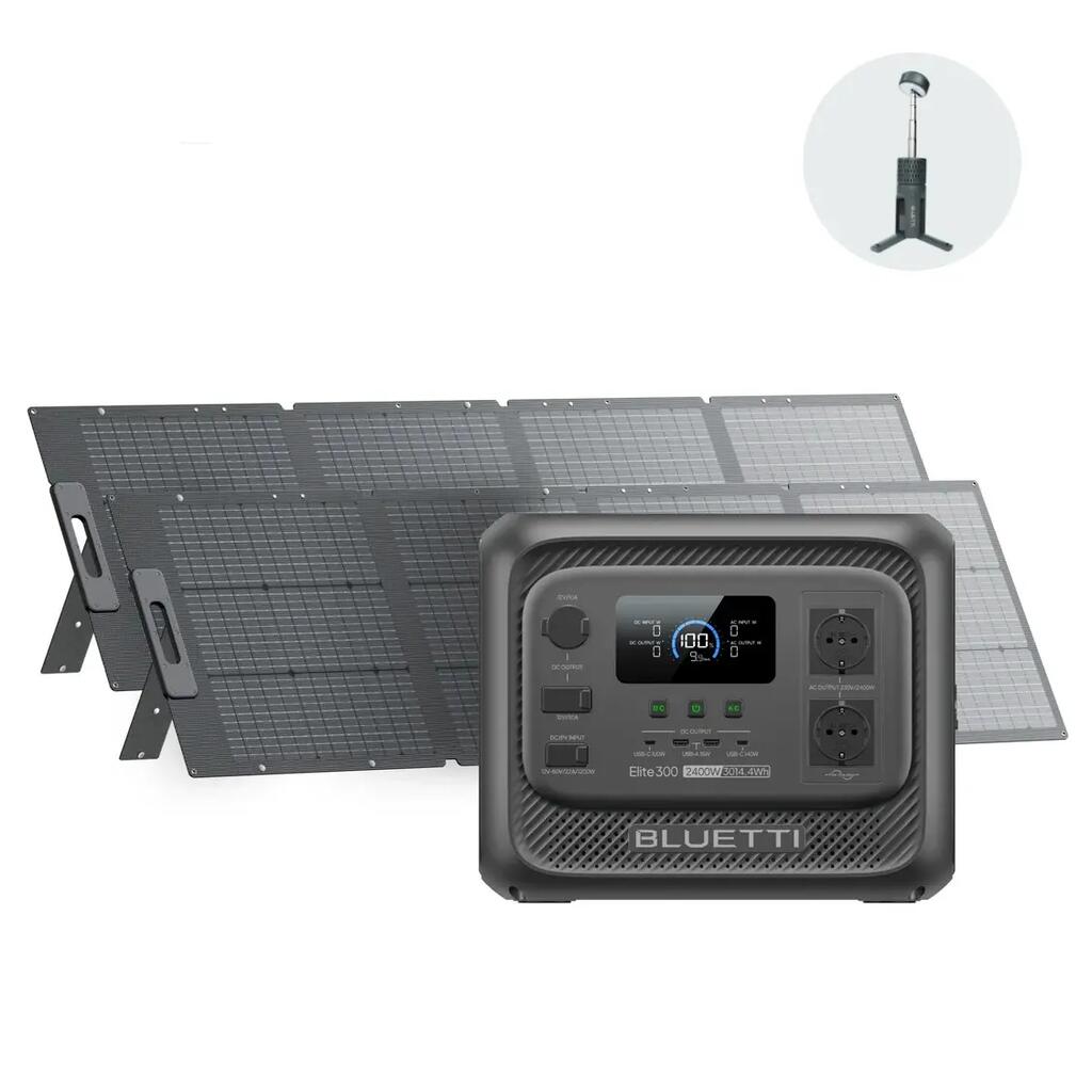 Генератор Elite 300 BLUETTI + 2×200 W панела, 3014 Wh на каравана