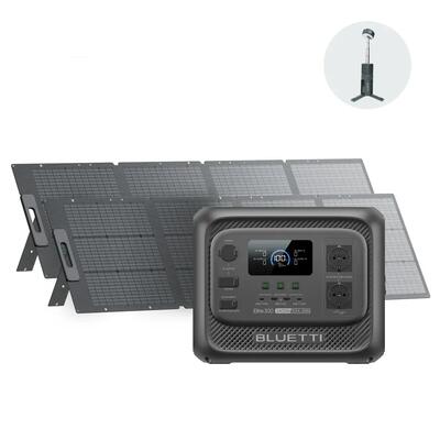 Elite 300 bluetti zonne-generator + 2×200w panelen, 3014wh voor camper