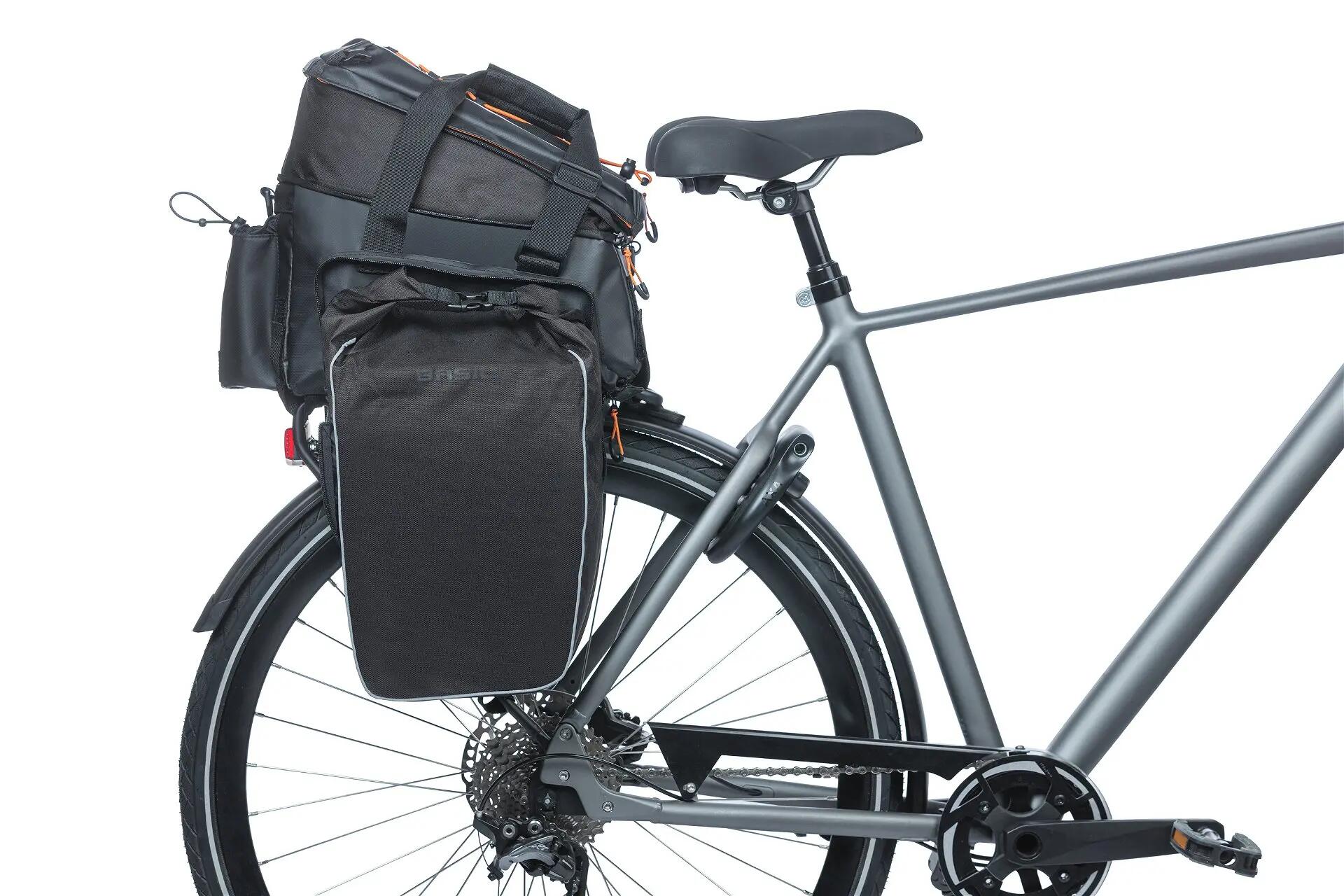 Bagagedraagtas "Miles" XL Pro, zwart/oranje 12/12