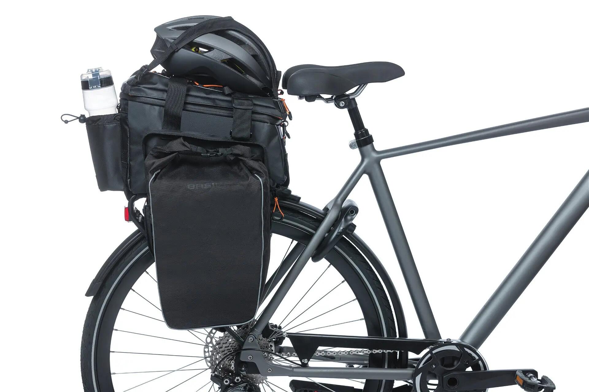 Bagagedraagtas "Miles" XL Pro, zwart/oranje 10/12