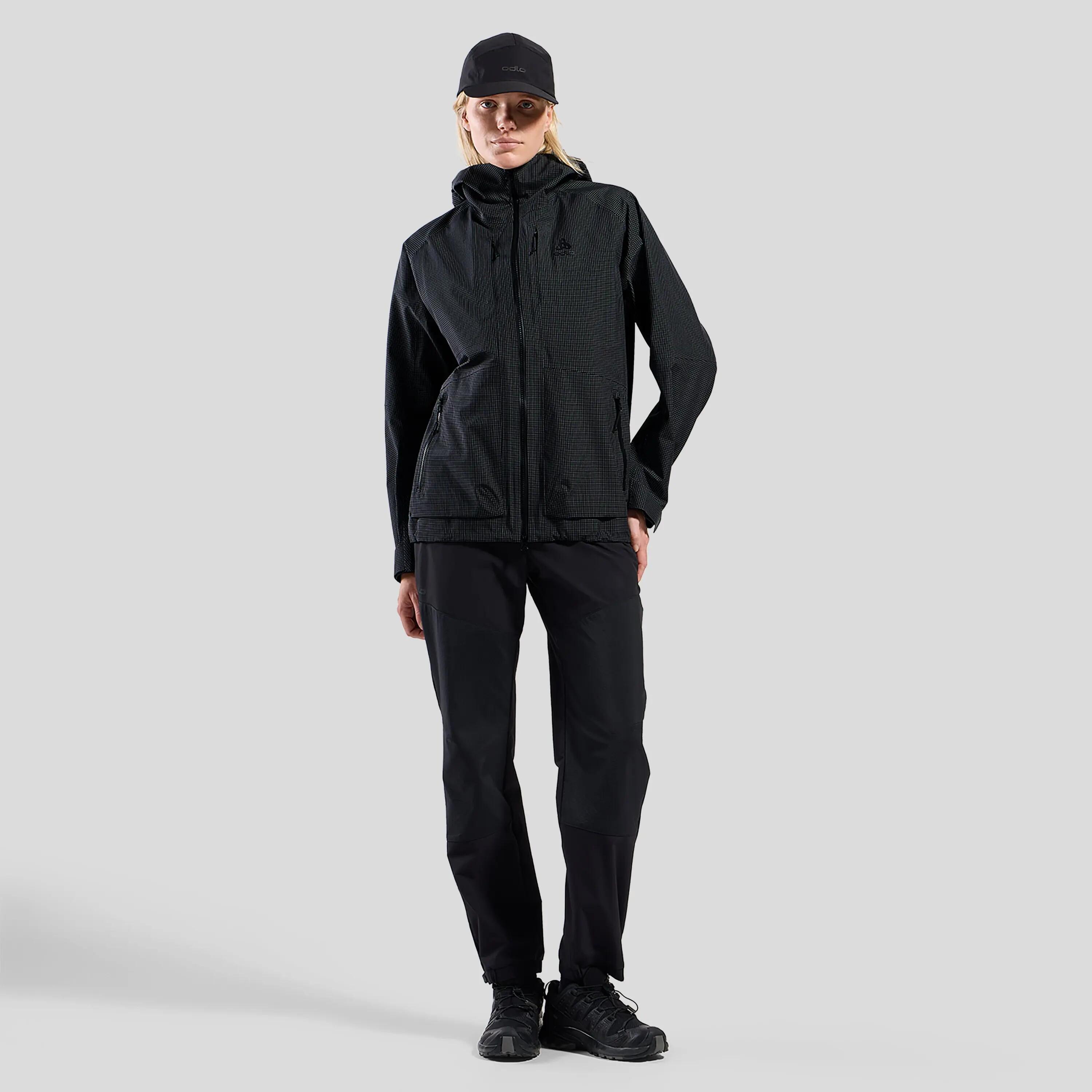 Casaco impermeável Odlo Ascent 3L Hardshell para mulher Preto 14/15