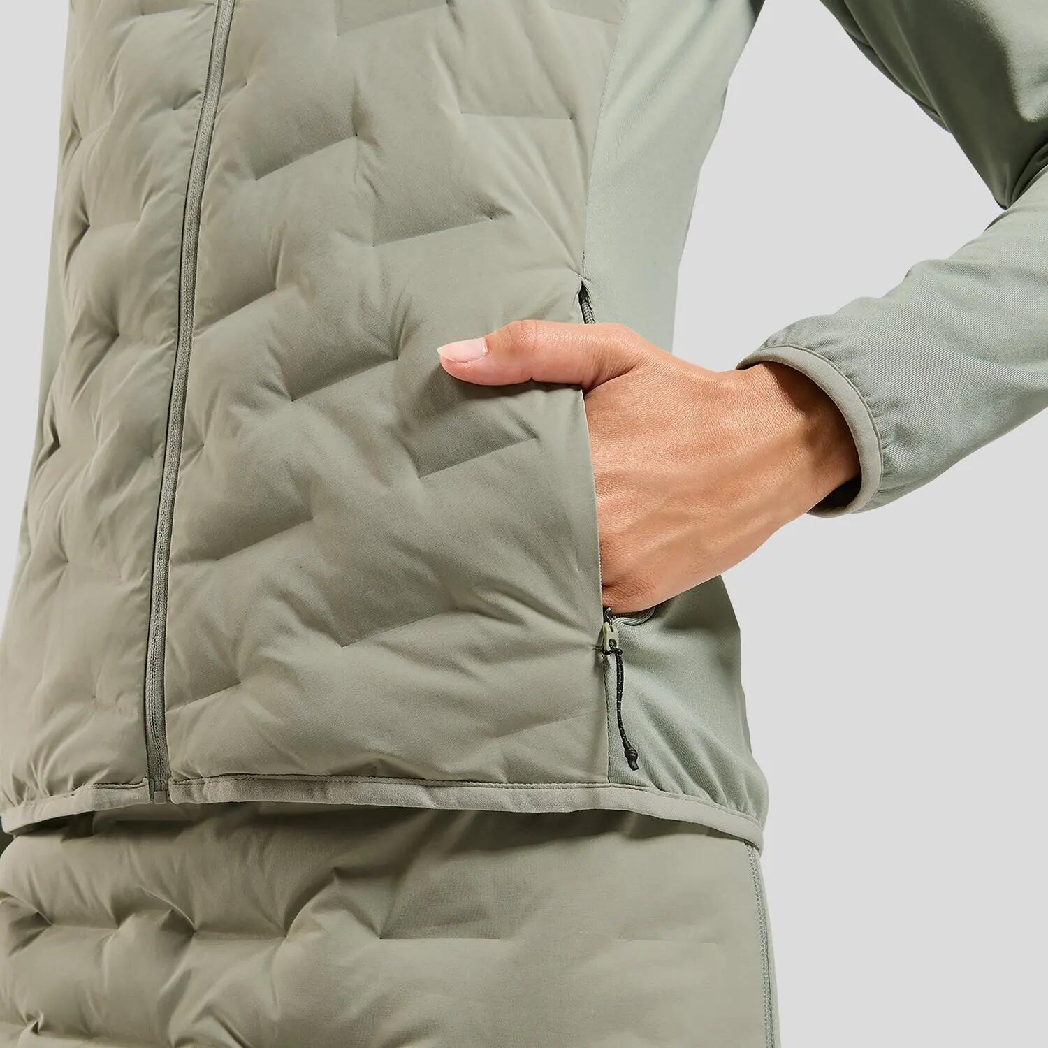 Zeroweight Insulator hybride mid layer met capuchon en rits ODLO 11/13