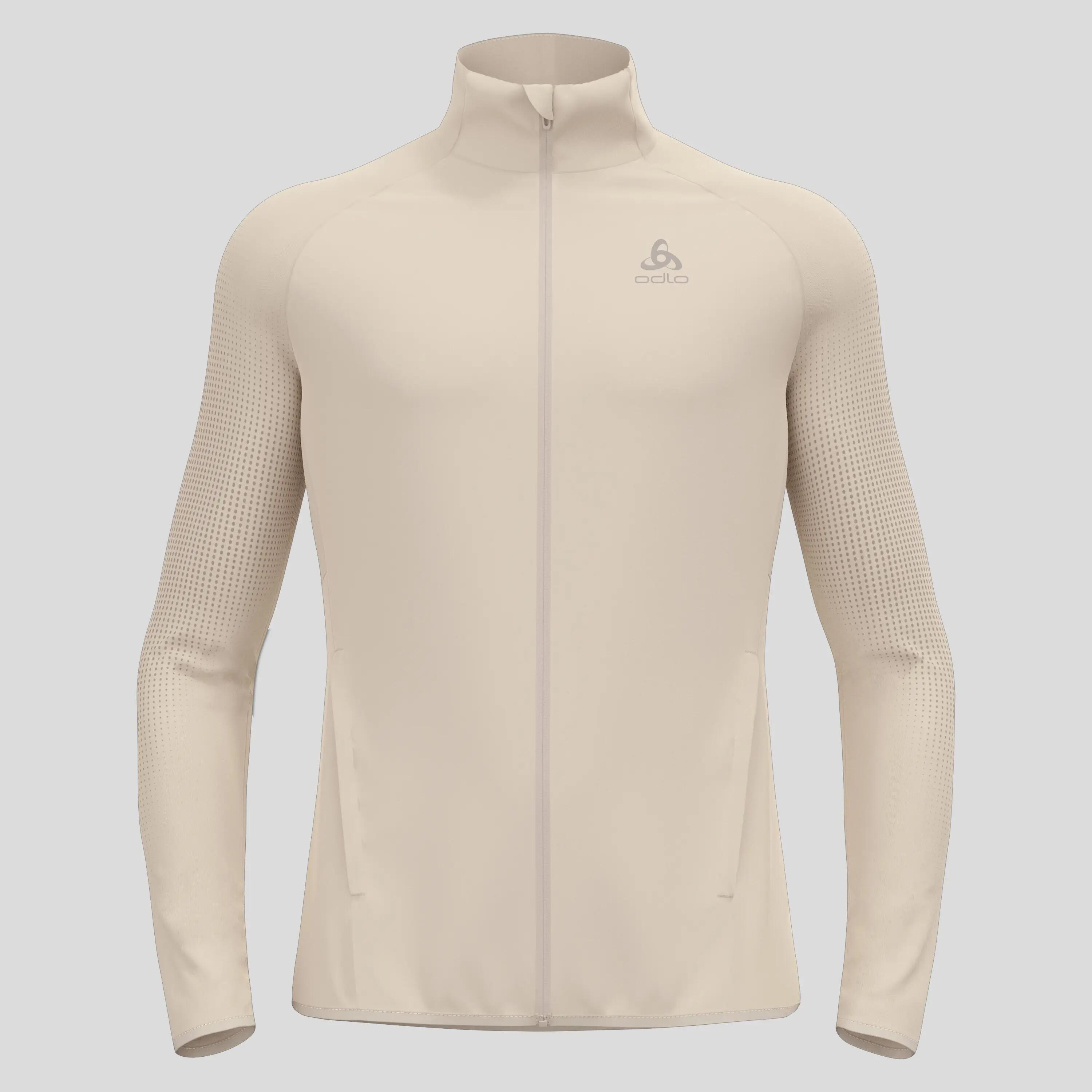 Veste Running Hybride Odlo Zeroweight Warm 2.0 Beige Homme 8/9