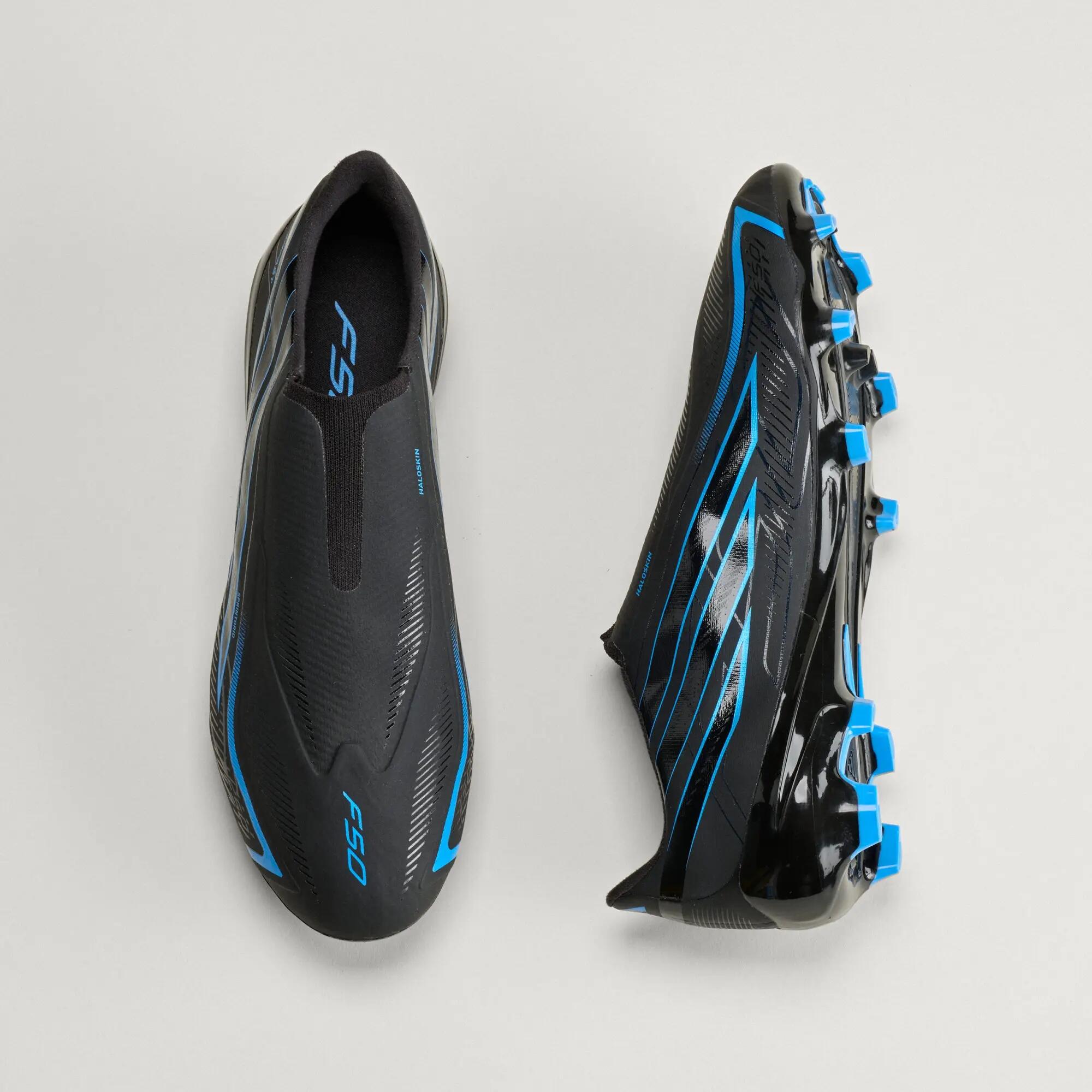 Bota de fútbol sin cordones F50 Hyperfast League césped natural seco 9/15