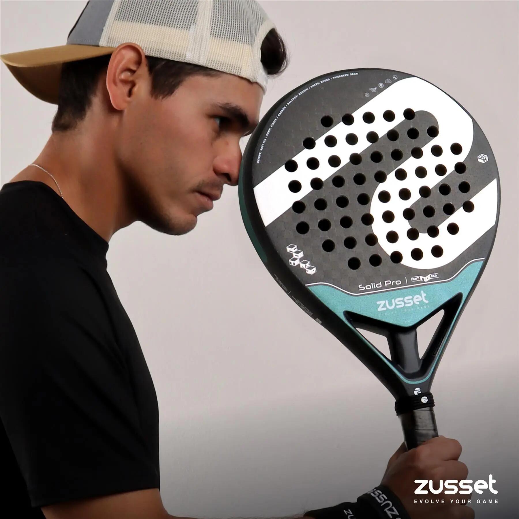 Padel Racket SOLID PRO 12K Carbon, Ronde Vorm - Controle & Kracht 14/15