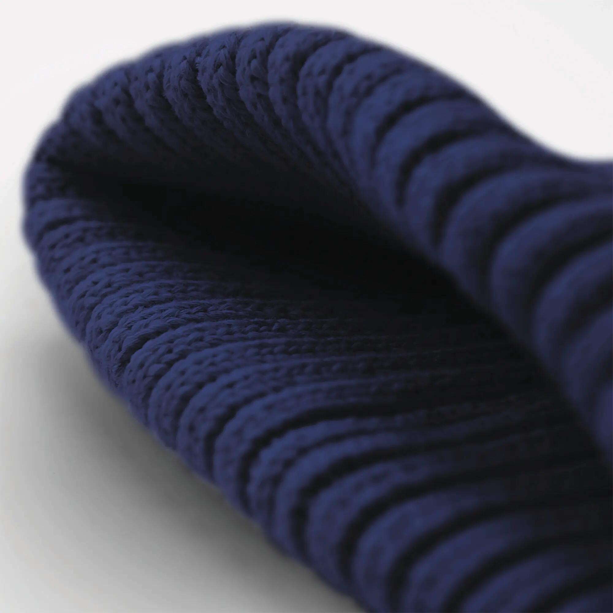 Bonnet enfant en coton biologique - Oxford Navy - One Size 3/3