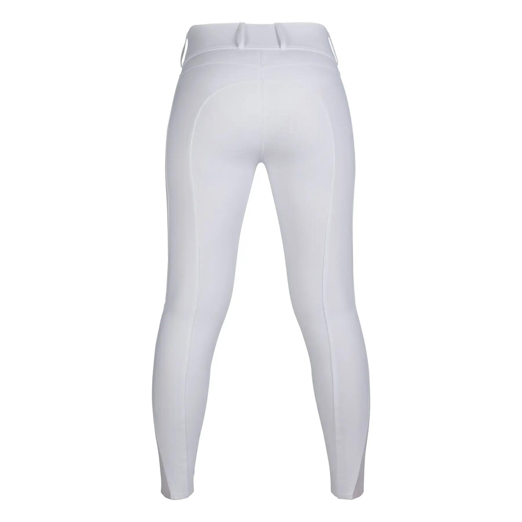 Leggings équestres Lisa, silicone intégral à l'assise, blanc 4/5