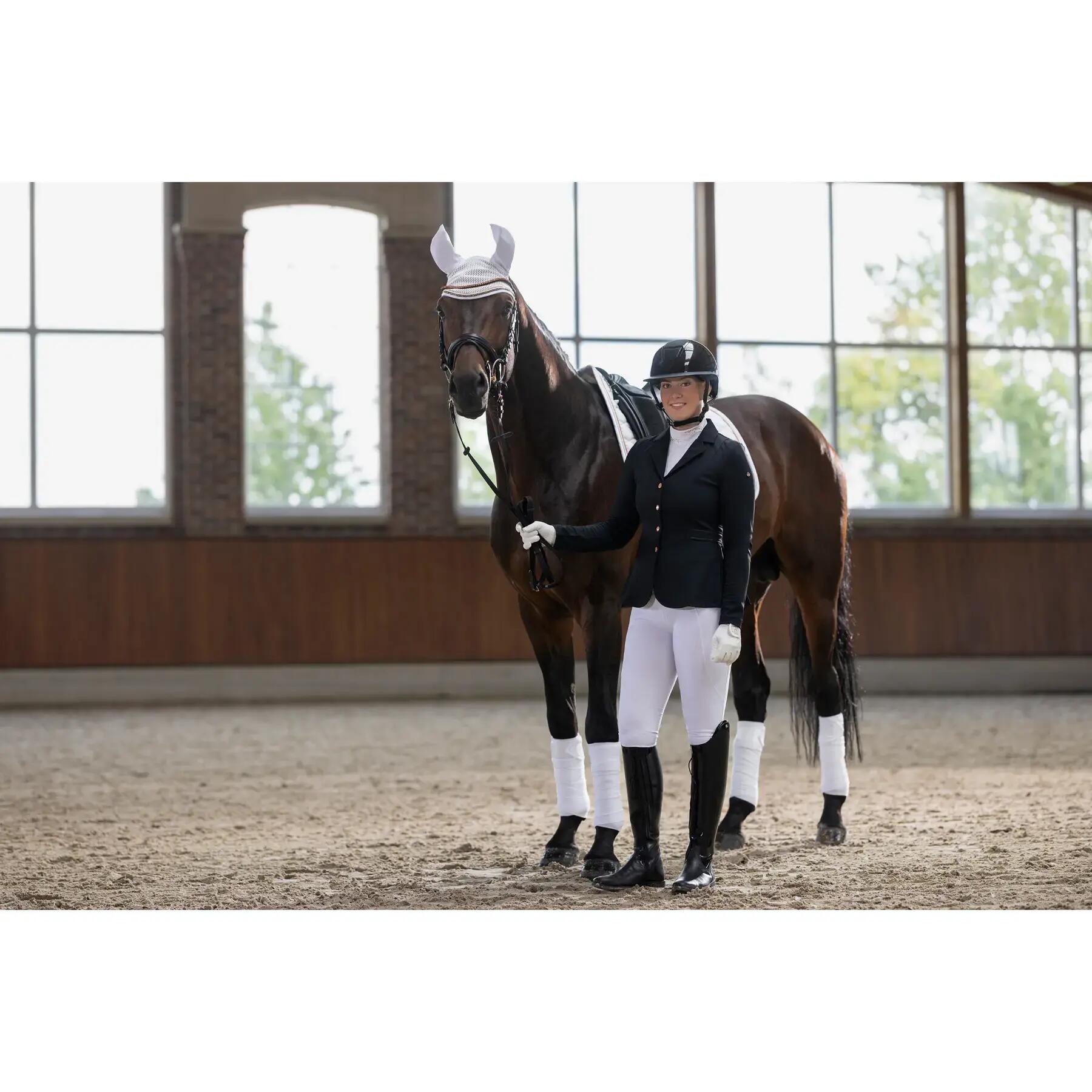 Leggings da equitazione Lisa con fondo intero in silicone, colore bianco 3/5