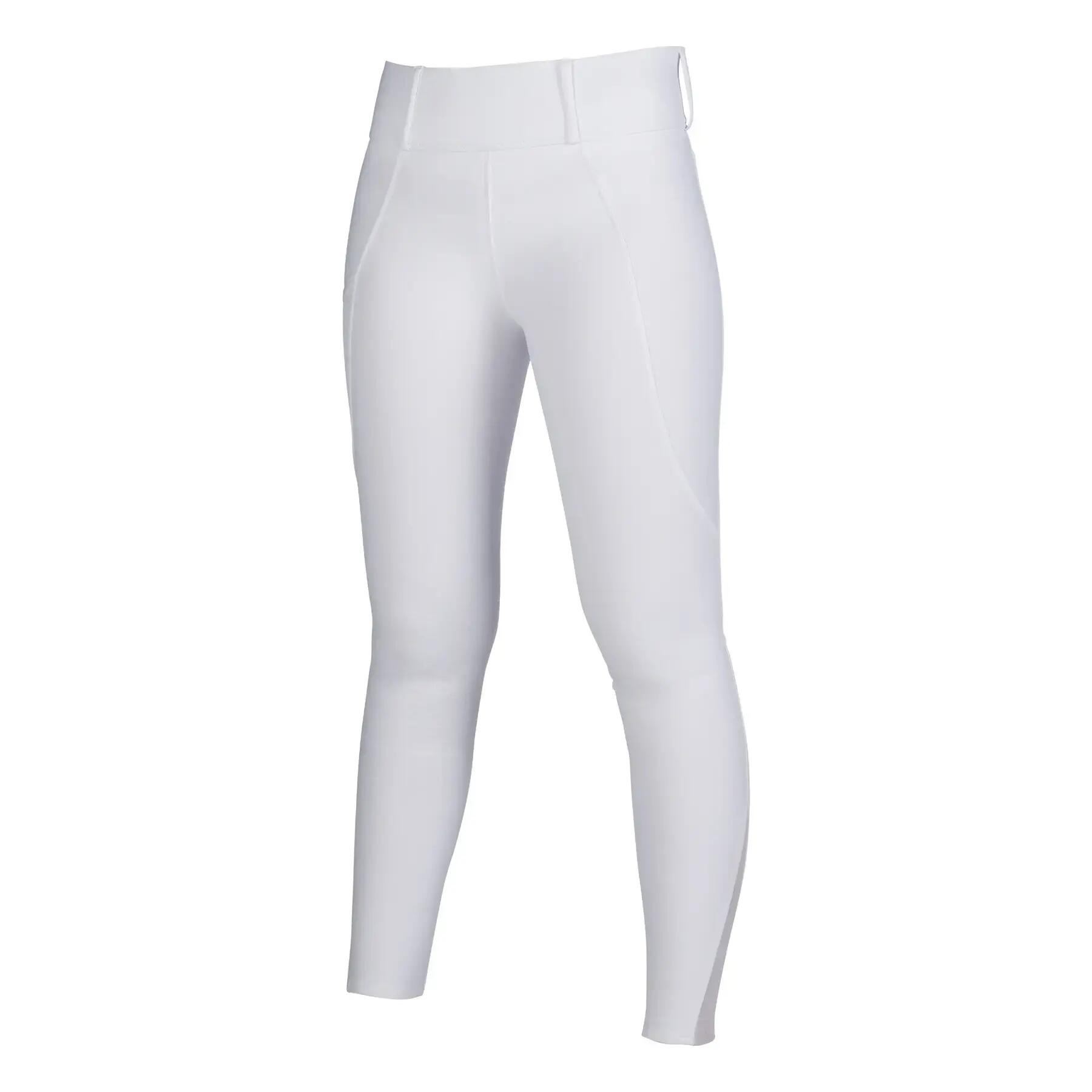 Leggings da equitazione Lisa, fondo interamente in silicone, colore bianco 2/5