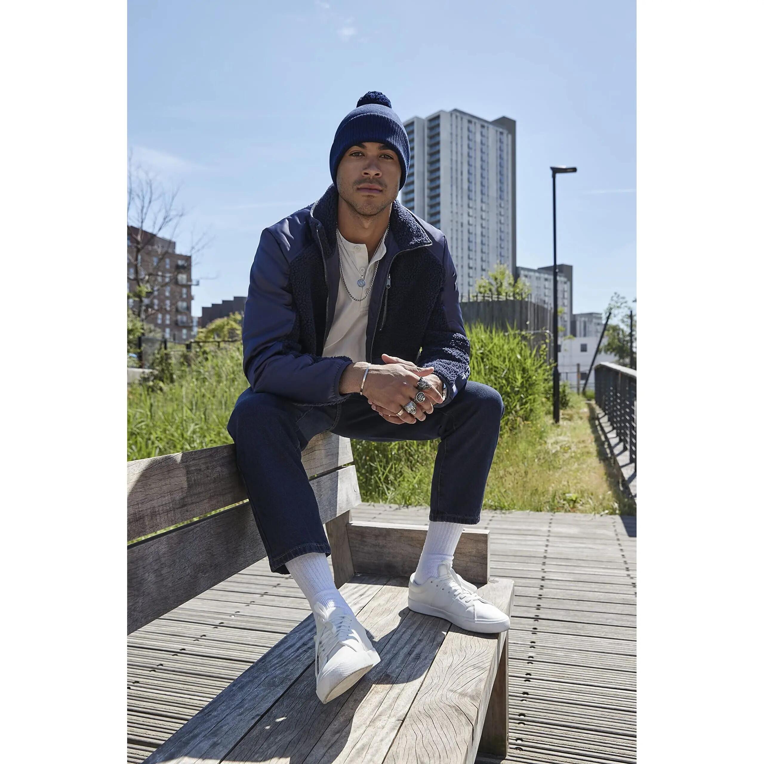 Bonnet Snowstar® en coton bio - Oxford Navy - One Size 2/4