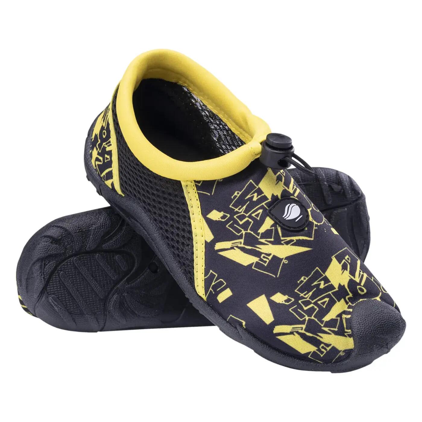 "Mareo" Schwimmschuhe für Kinder Schwarz/Gelb 5/7