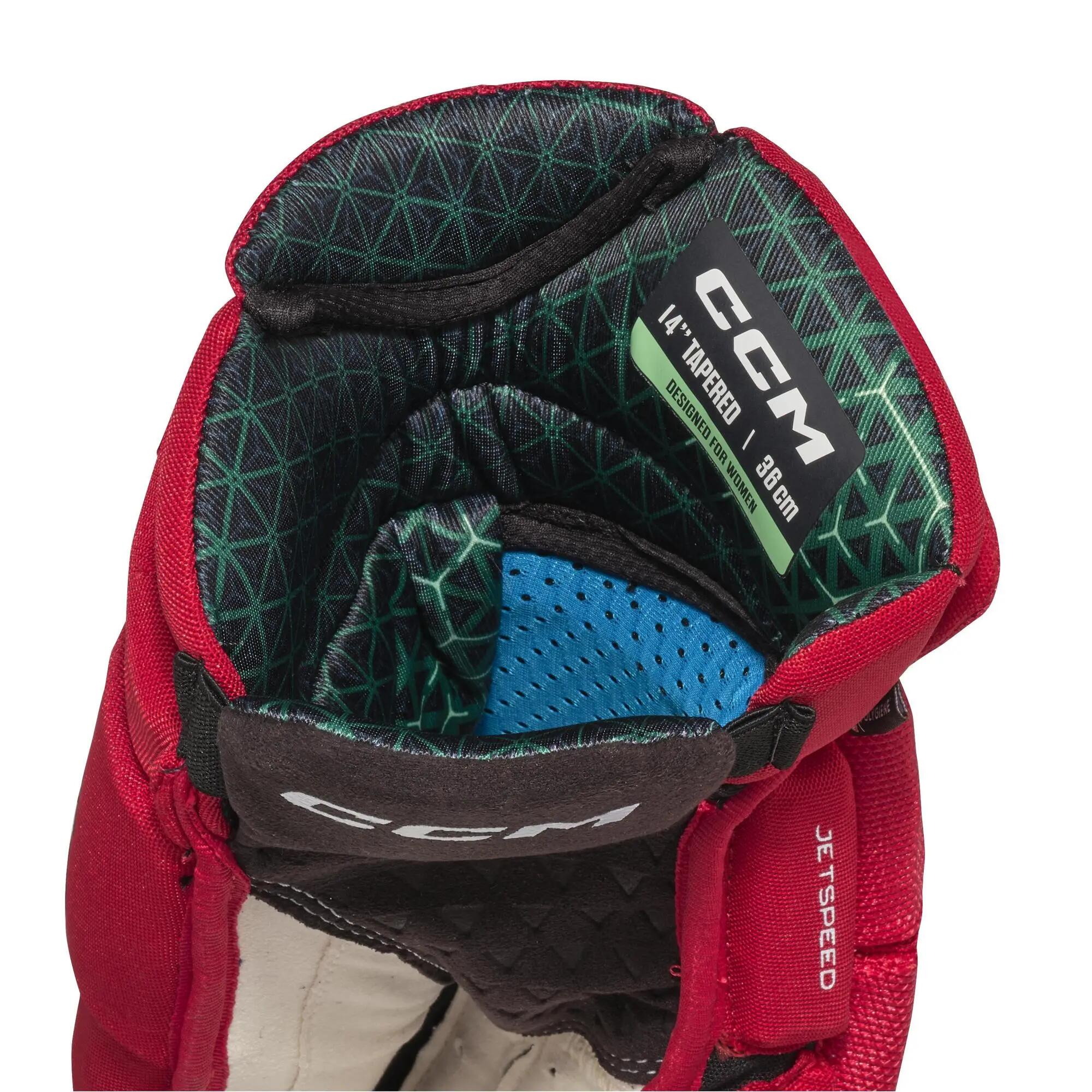 Jetspeed FTW - Dames - IJshockeyhandschoenen - Volwassenen - Rood - Wit - 14" 4/6