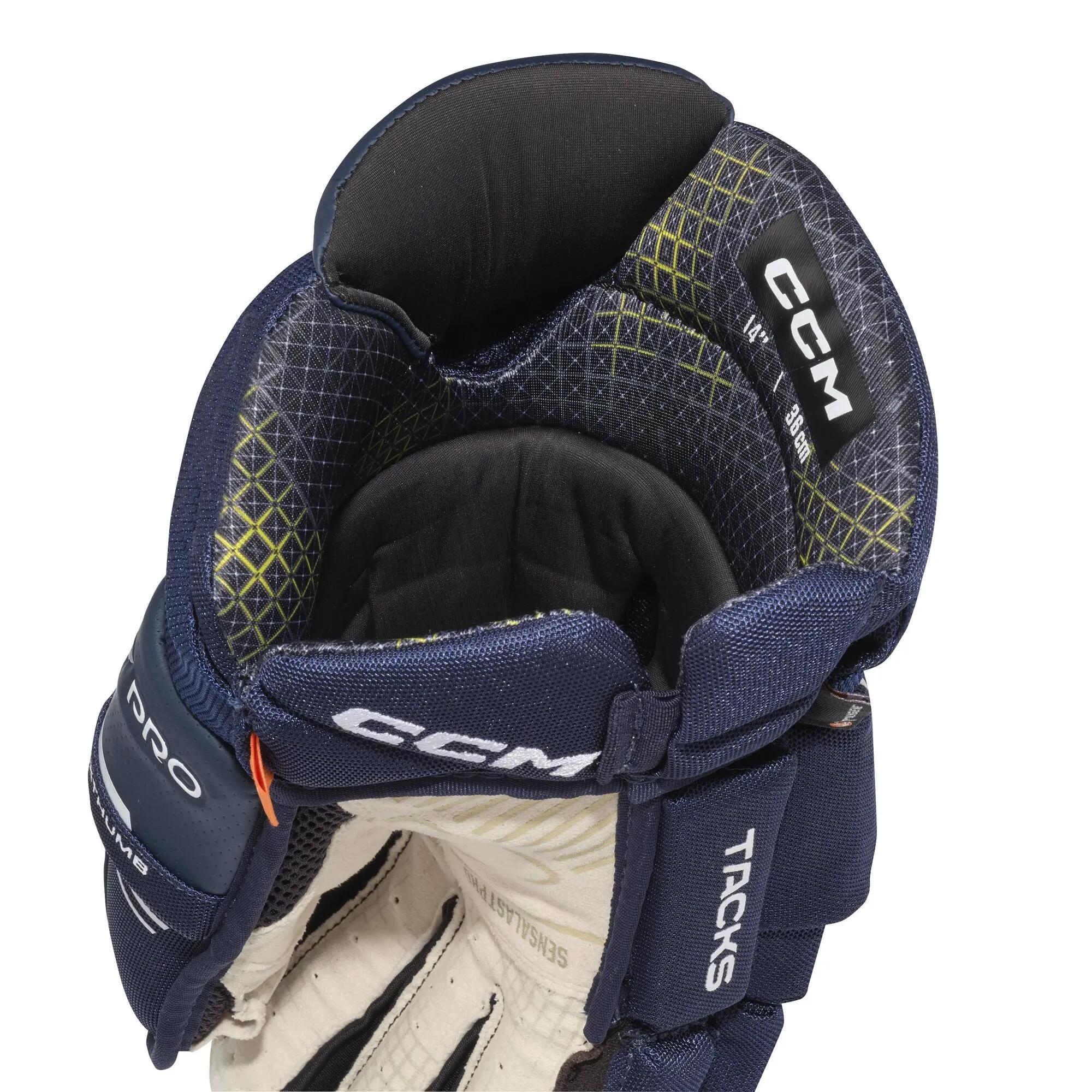 Gants de hockey sur glace Tacks XF Pro pour enfants - Bleu et blanc - 30 cm 4/6