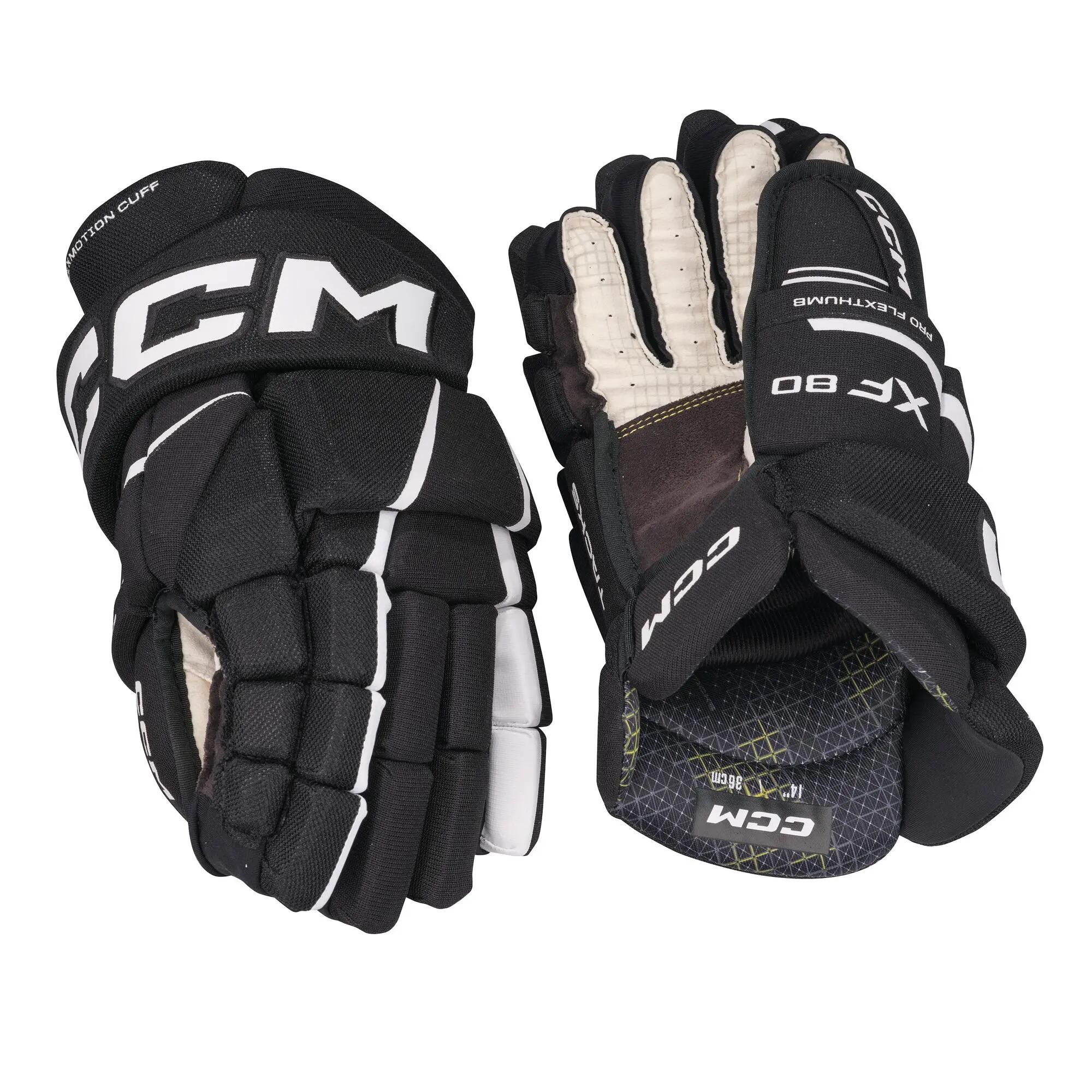 Tacks XF 80 - IJshockeyhandschoenen - Kinderen - Zwart - Wit - 11" 3/7