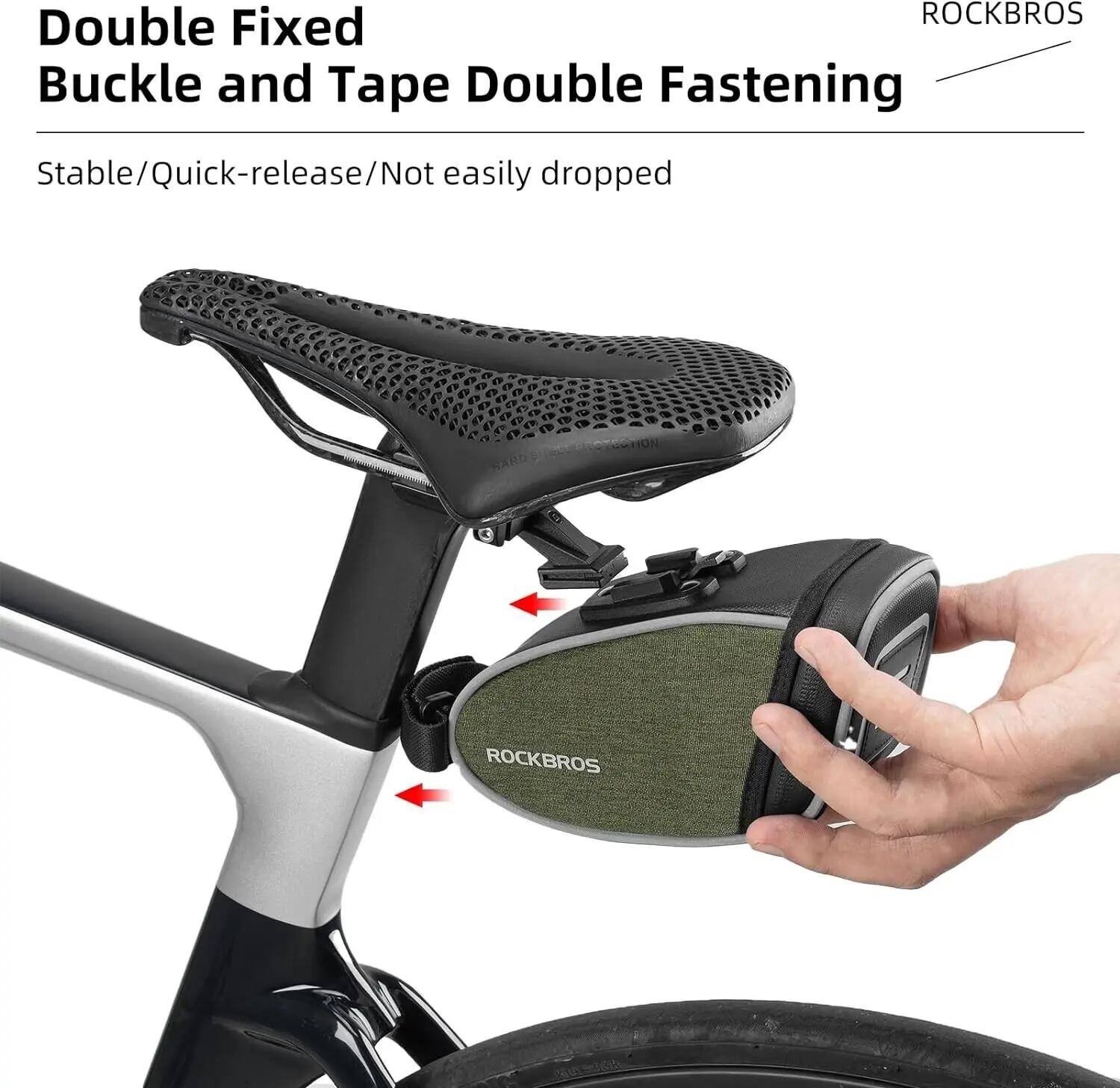 Reflektierende Fahrradsatteltasche 0,45L Installation mit Halterung 3/8