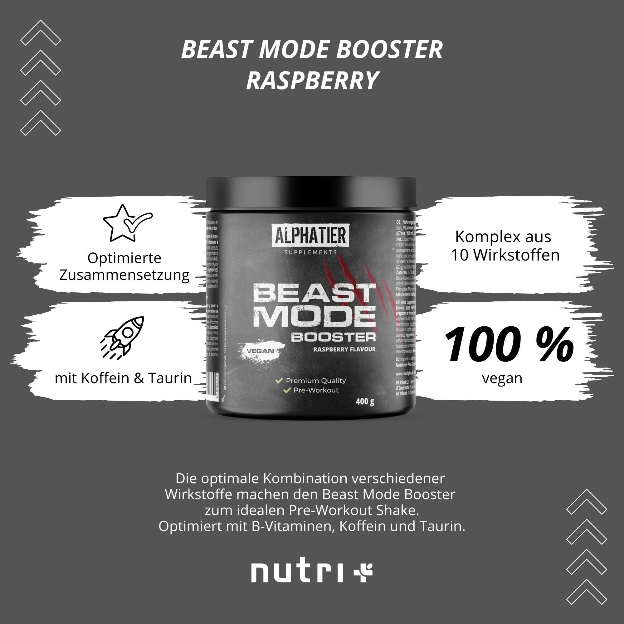 Alphatier Beastmode Booster 400g - Raspberry 3/5