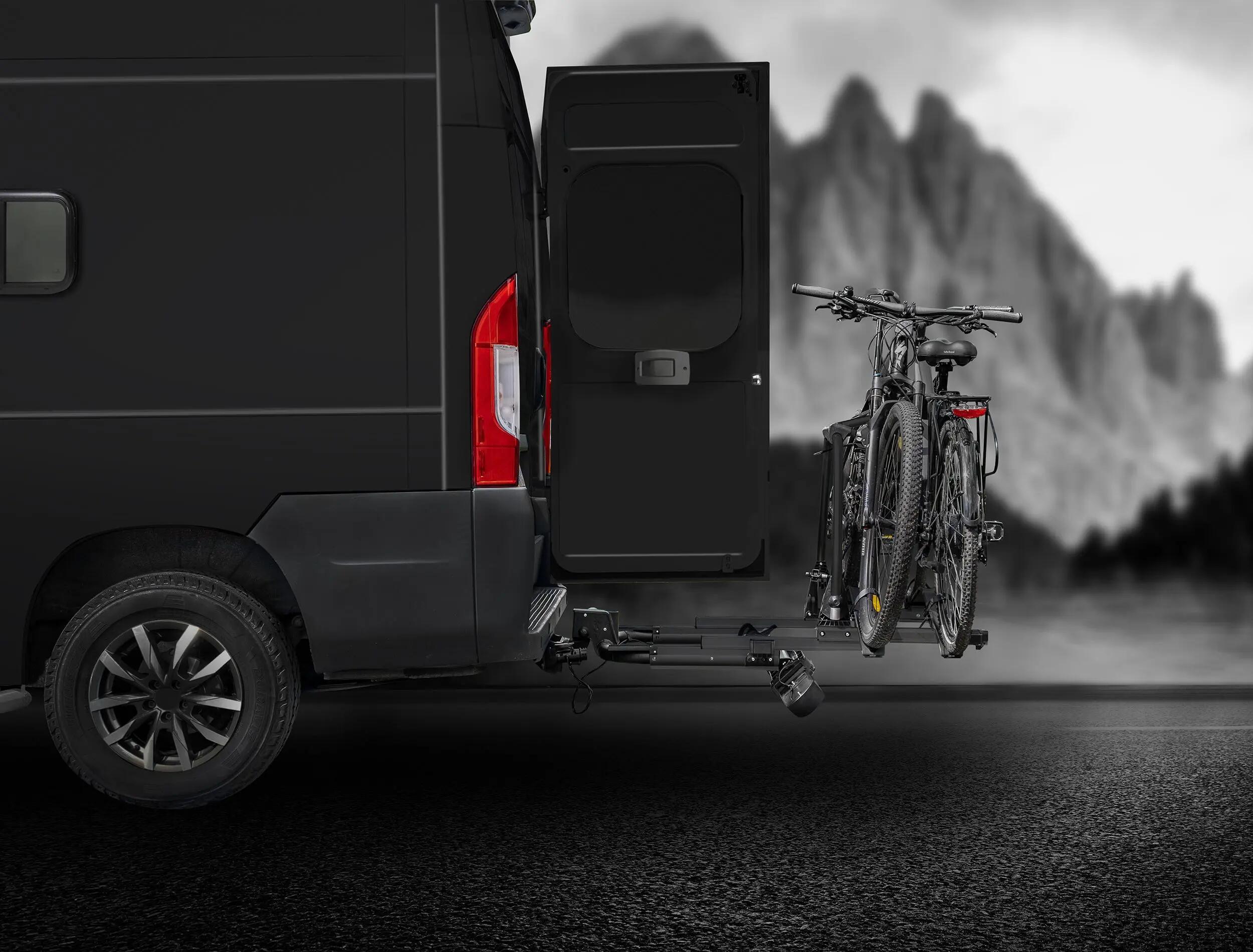 FIETSENREK 2 FIETSEN SD260 ZWART EUFAB SPECIAAL VOOR DRAAIDEUREN 3/12