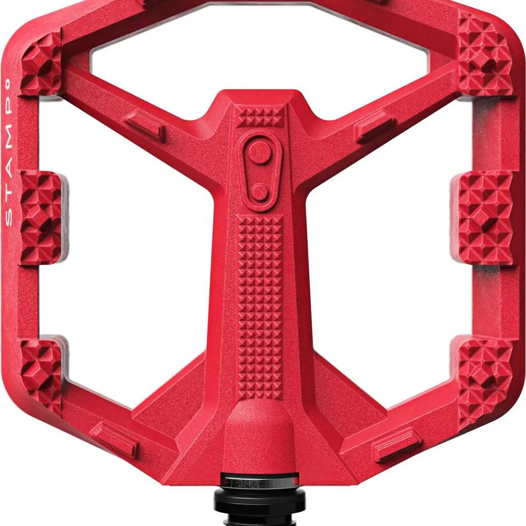 Pair of Crankbrothers Stamp 0 Composite Flat Pedals in Red