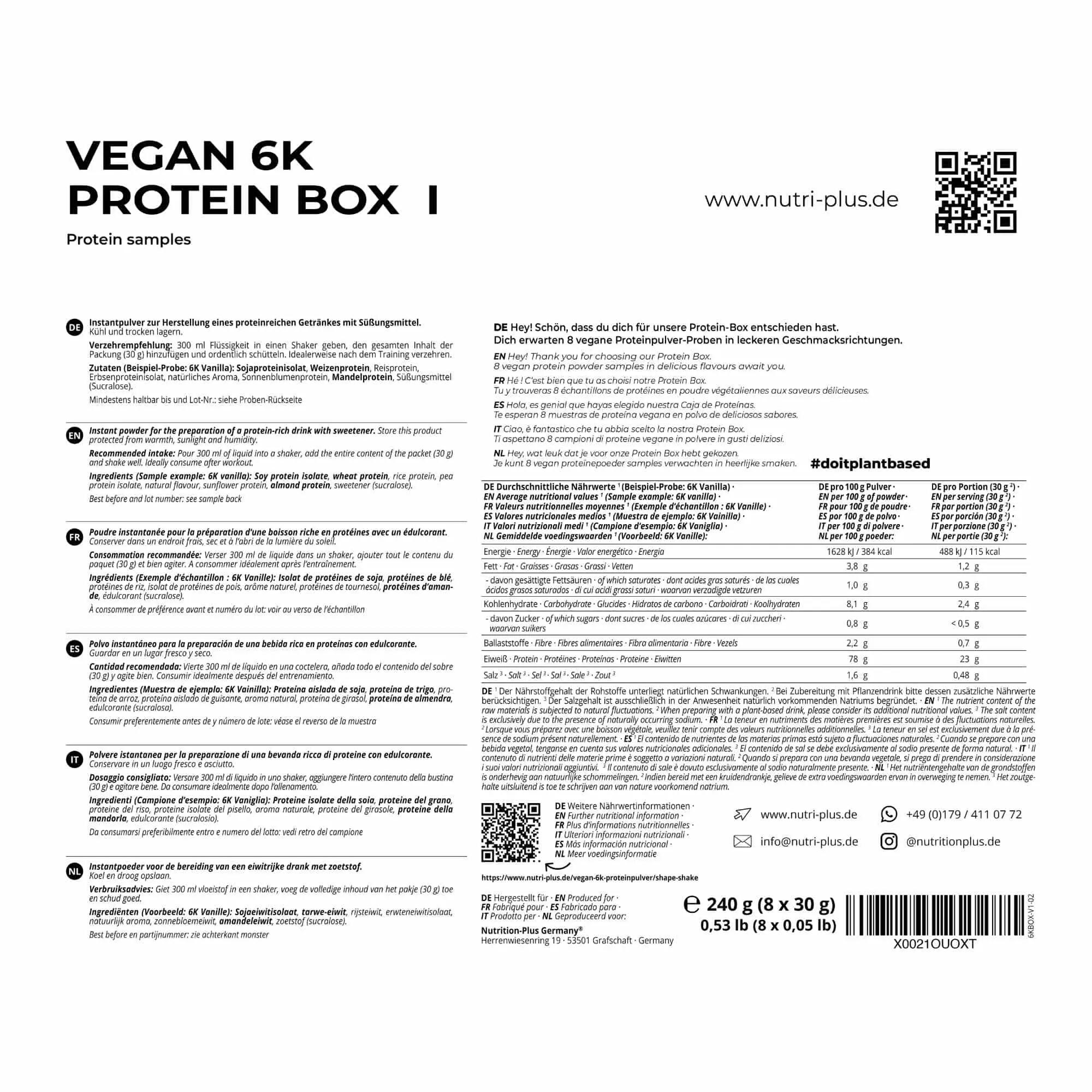 Probenbox Proteinpulver 6K I - 8x30 g 2/6
