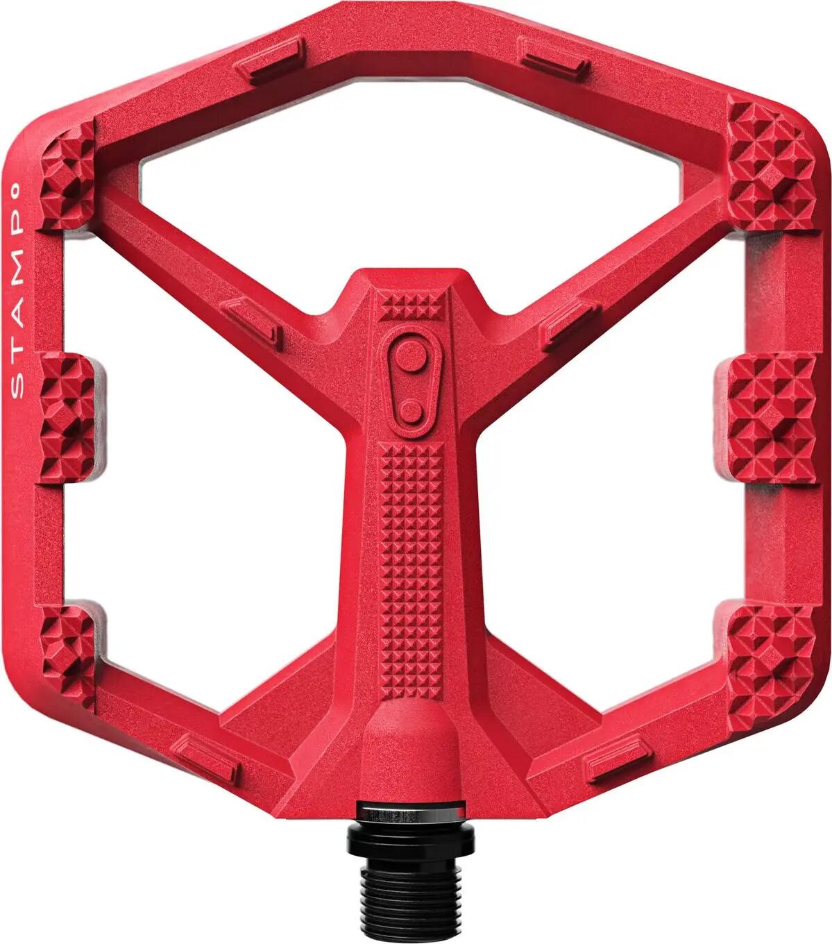 Coppia di pedali piatti Crankbrothers Stamp 0 Composite rossi 2/3