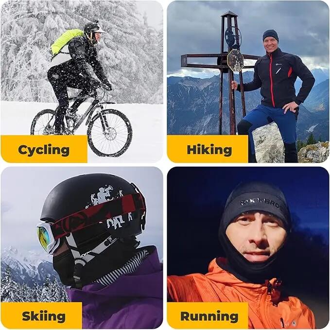 Fahrrad-Unterziehmütze winddicht warm mit Polarfleece 6/6