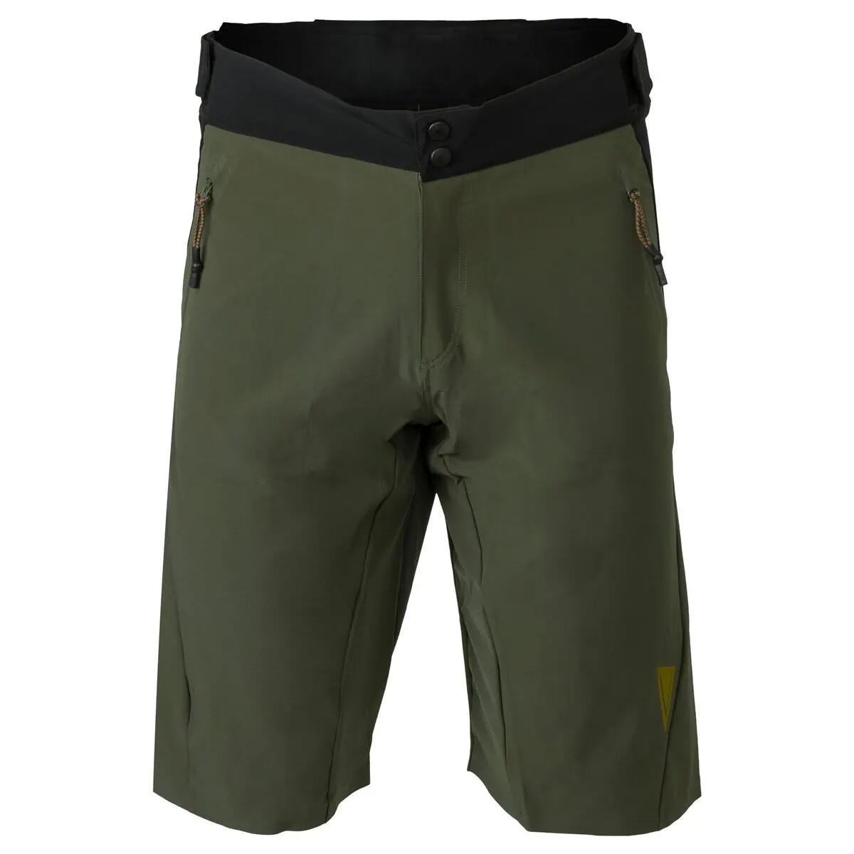 Short de VTT homme gravel déperlant stretch vert 1/6