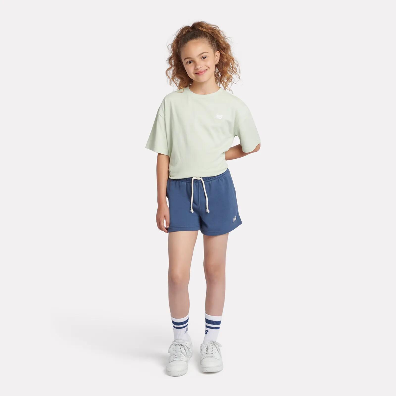 G New Balance French Terry Small Logo Short - vintage indigo 3/3