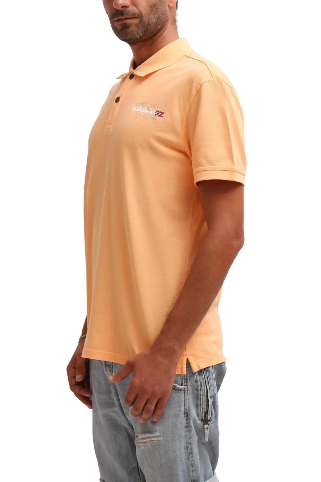 Polo - Sportswear - Homem - Regular fit, algodão 100% - Edil - Laranja 2/2