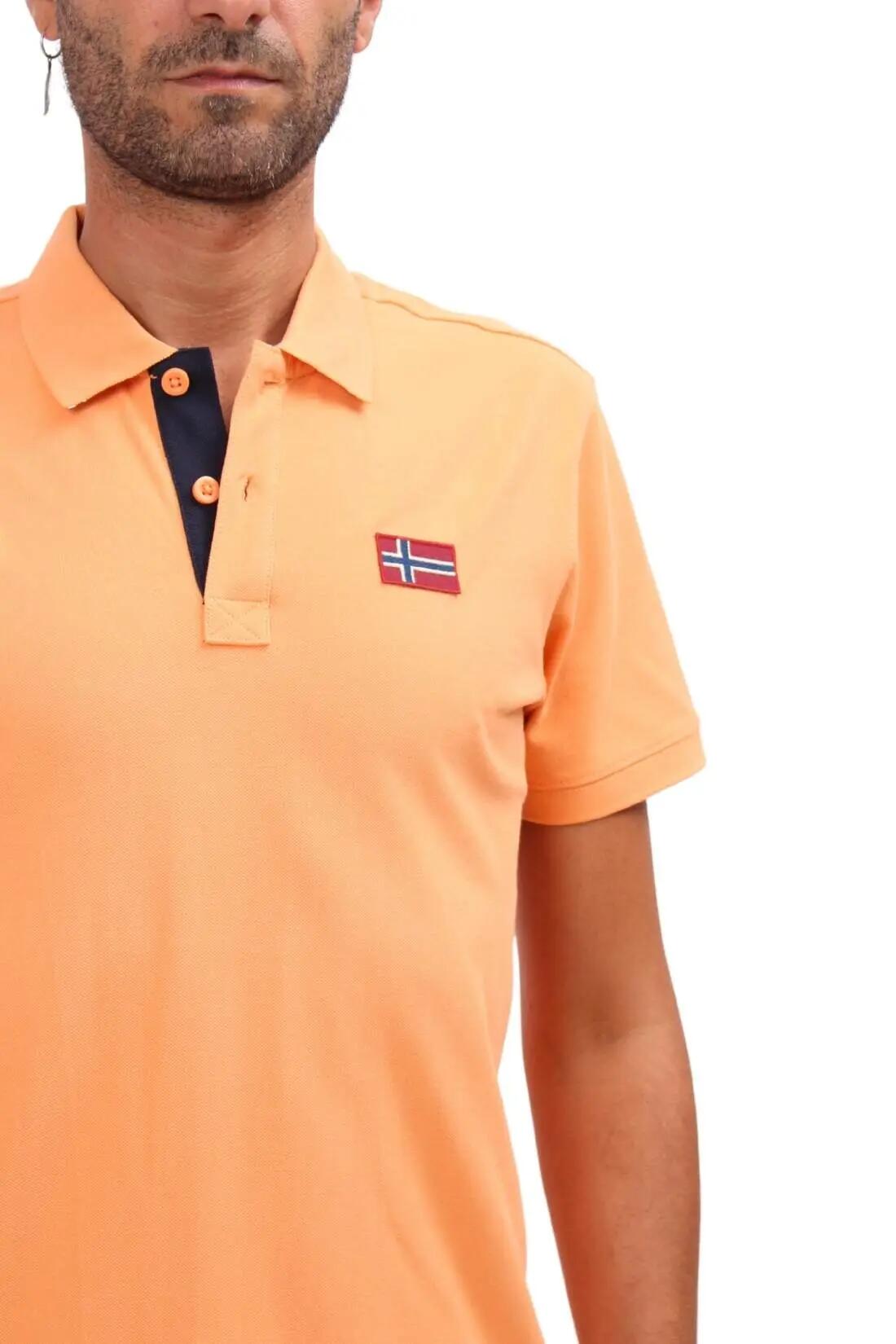 Polo - Sportswear - Uomo - Regular fit, cotone 100% - Emira - Arancio 4/5