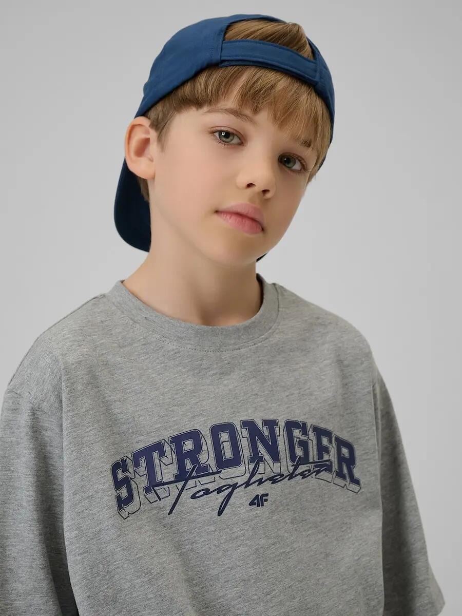 T-shirt bawełniany chłopięcy 4F 4FJRSS26TTSHM3465 5/7