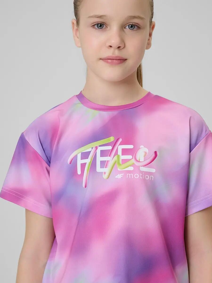 Koszulka sportowa szybkoschnąca dziewczęca 4F 4FJRSS26TFTSF2394 4/7