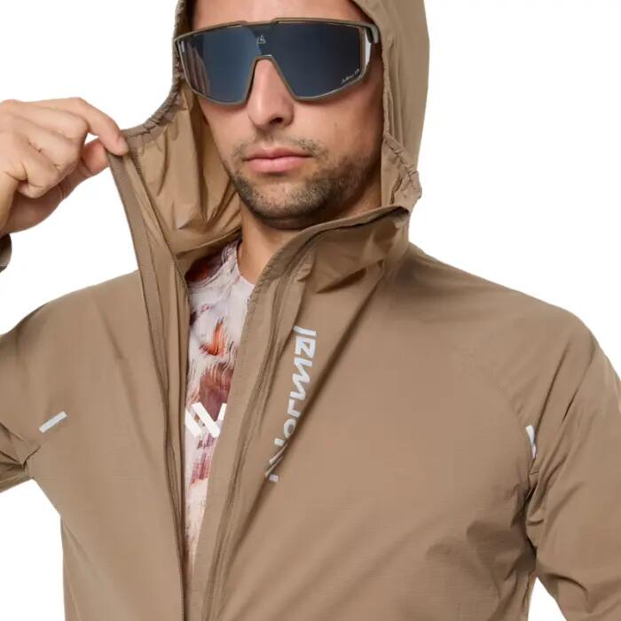 NNormal Trail Wind Laufjacke für Herren – Braun 3/4