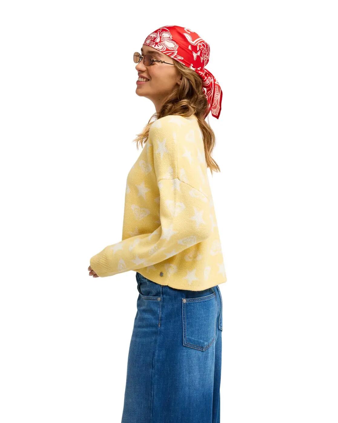Pullover MESSY STAR Gelb Dames 3/4