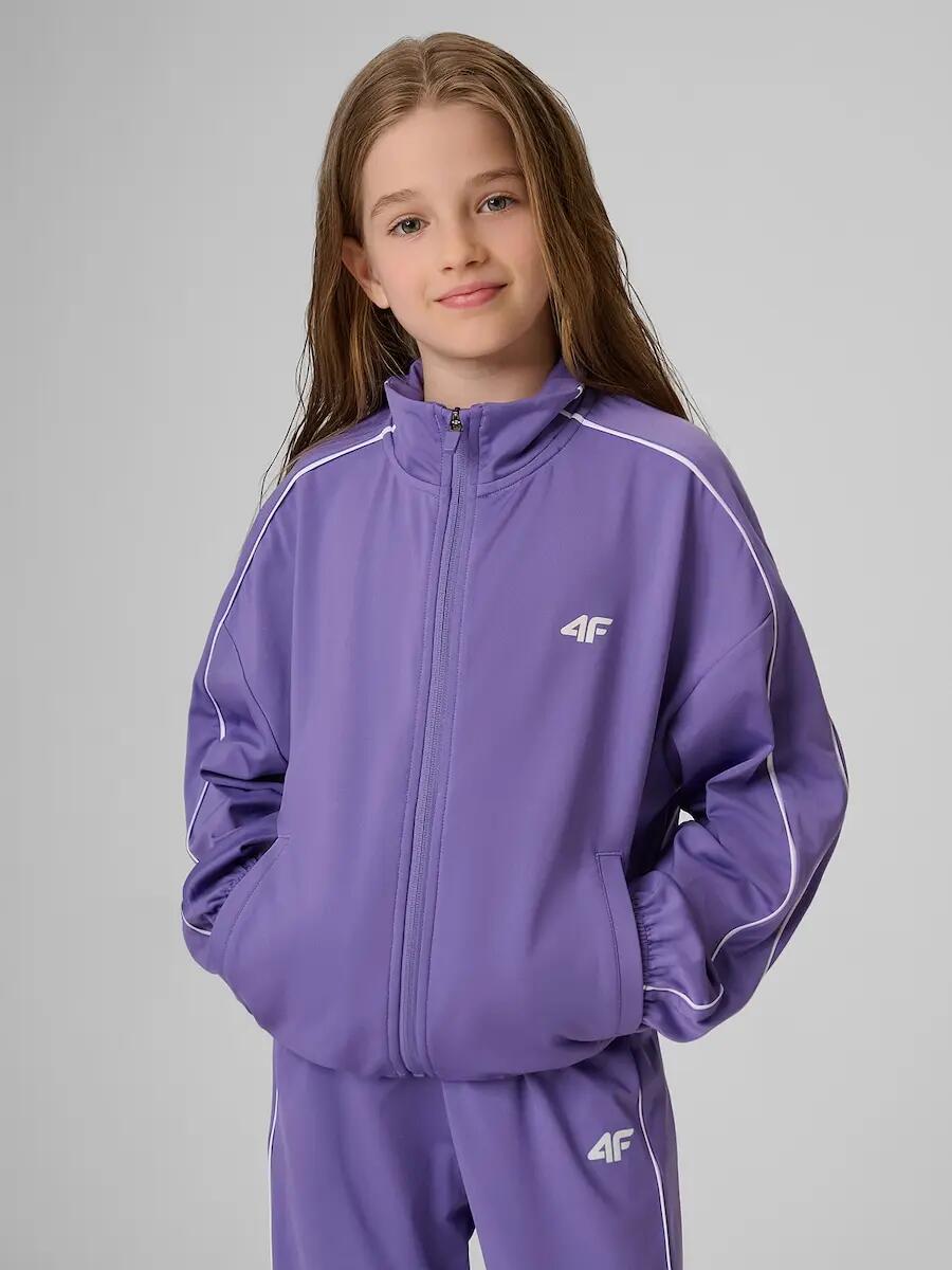 Bluza sportowa loose bez kaptura dziewczęca 4F 4FJRSS26TSWSF3057