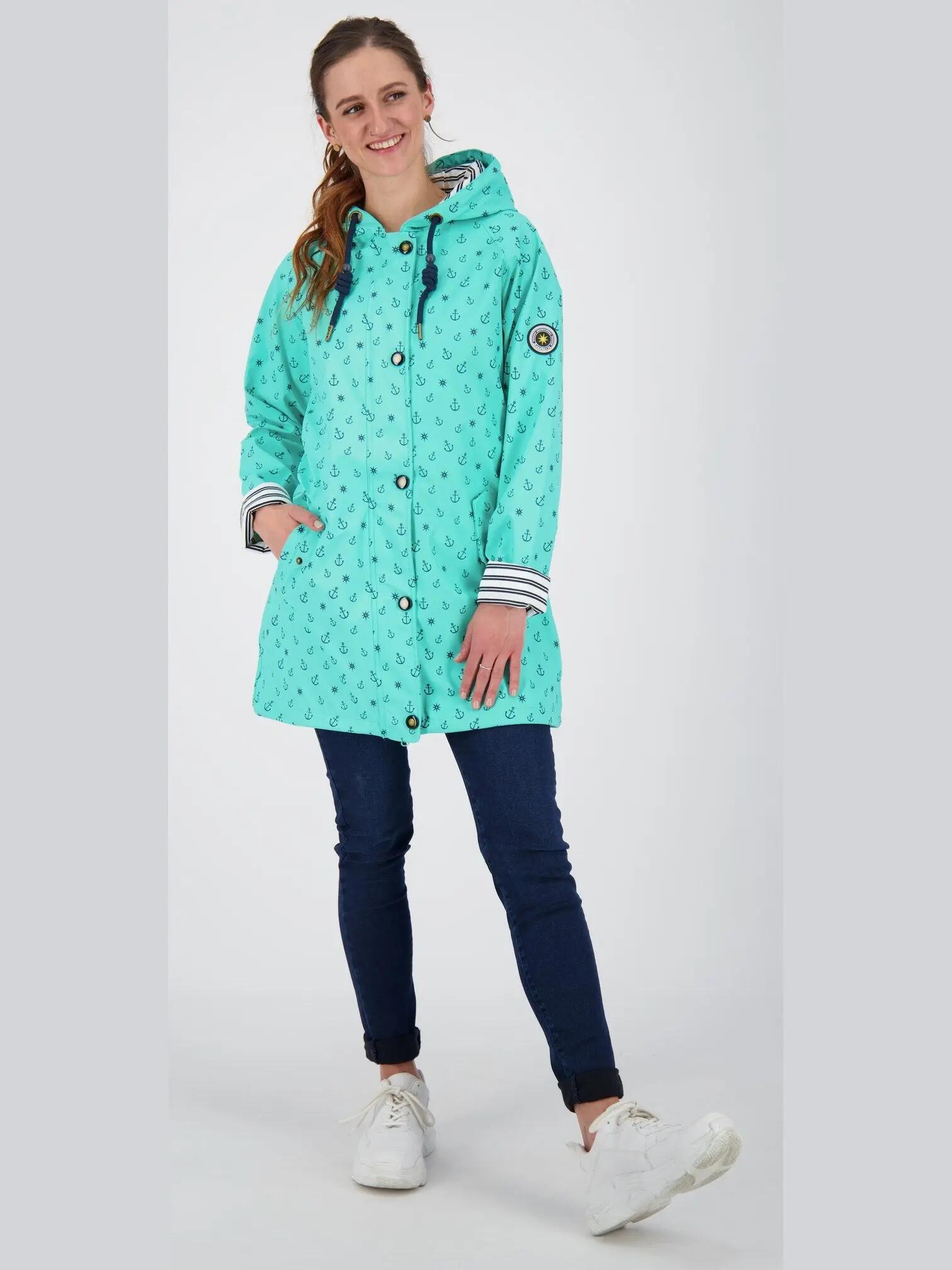 Damen - Wandern - Regenjacke - wasserdicht winddicht - Ankerglut 3/4