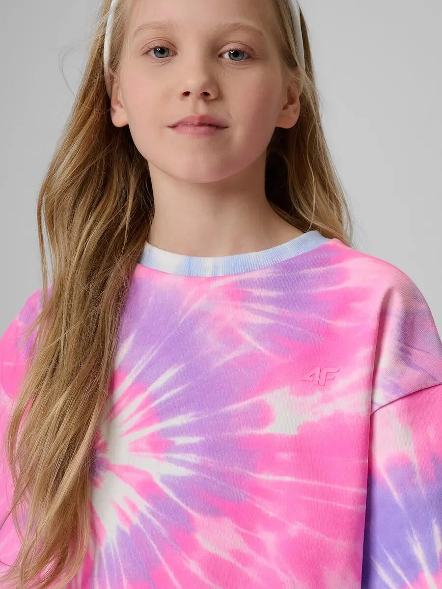 Bluza dresowa loose bez kaptura dziewczęca 4F 4FJRSS26TSWSF2935 5/7